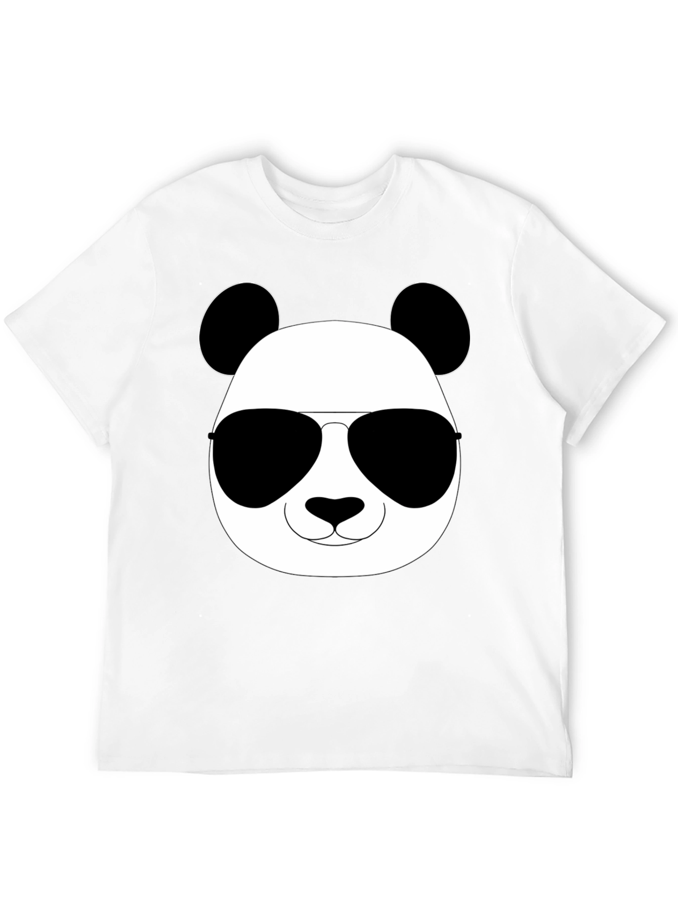 Cool Panda Graphic Tee - Black Cotton Blend
