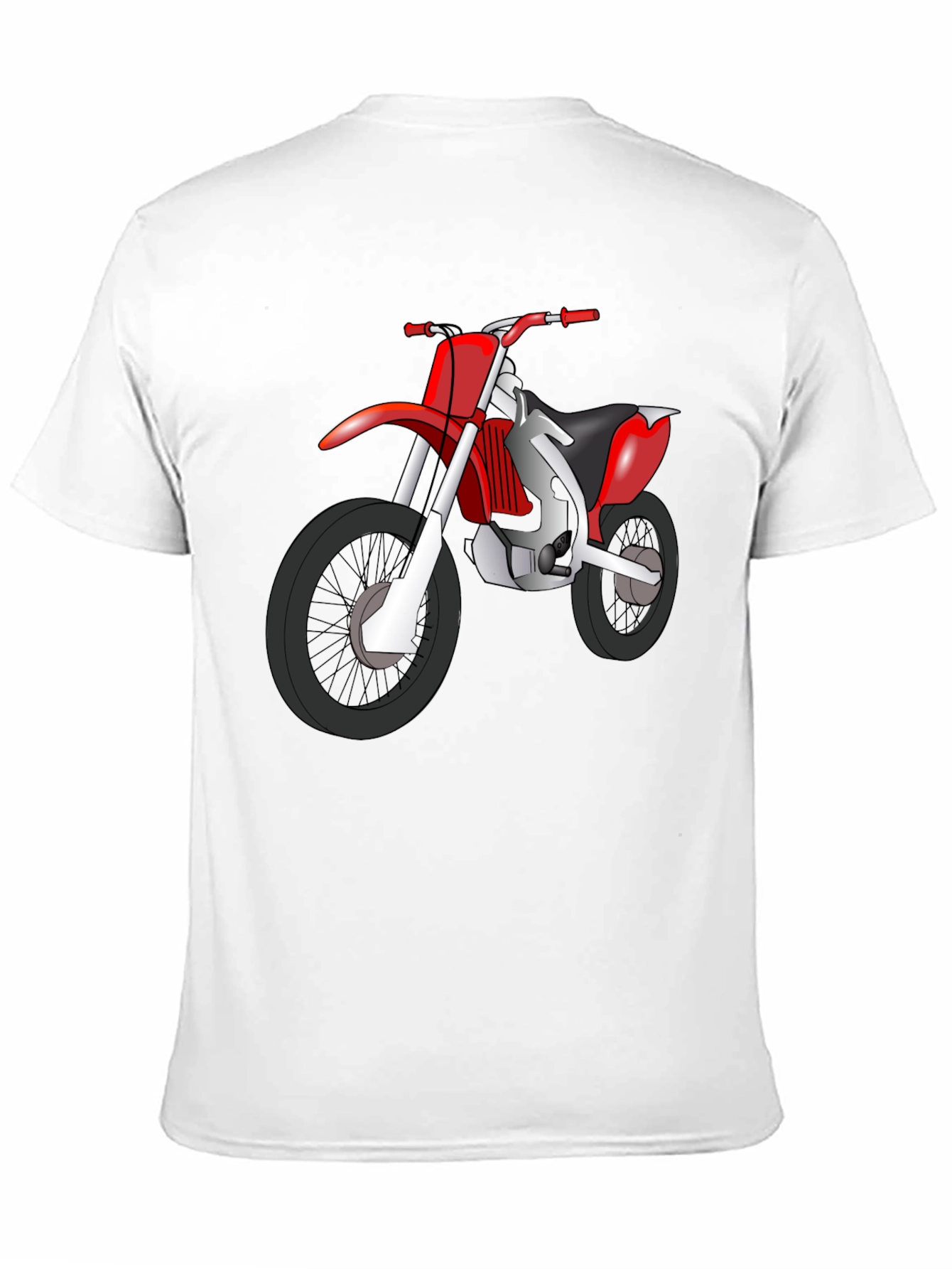 Dirt Bike Graphic Tee - Black Cotton T-Shirt
