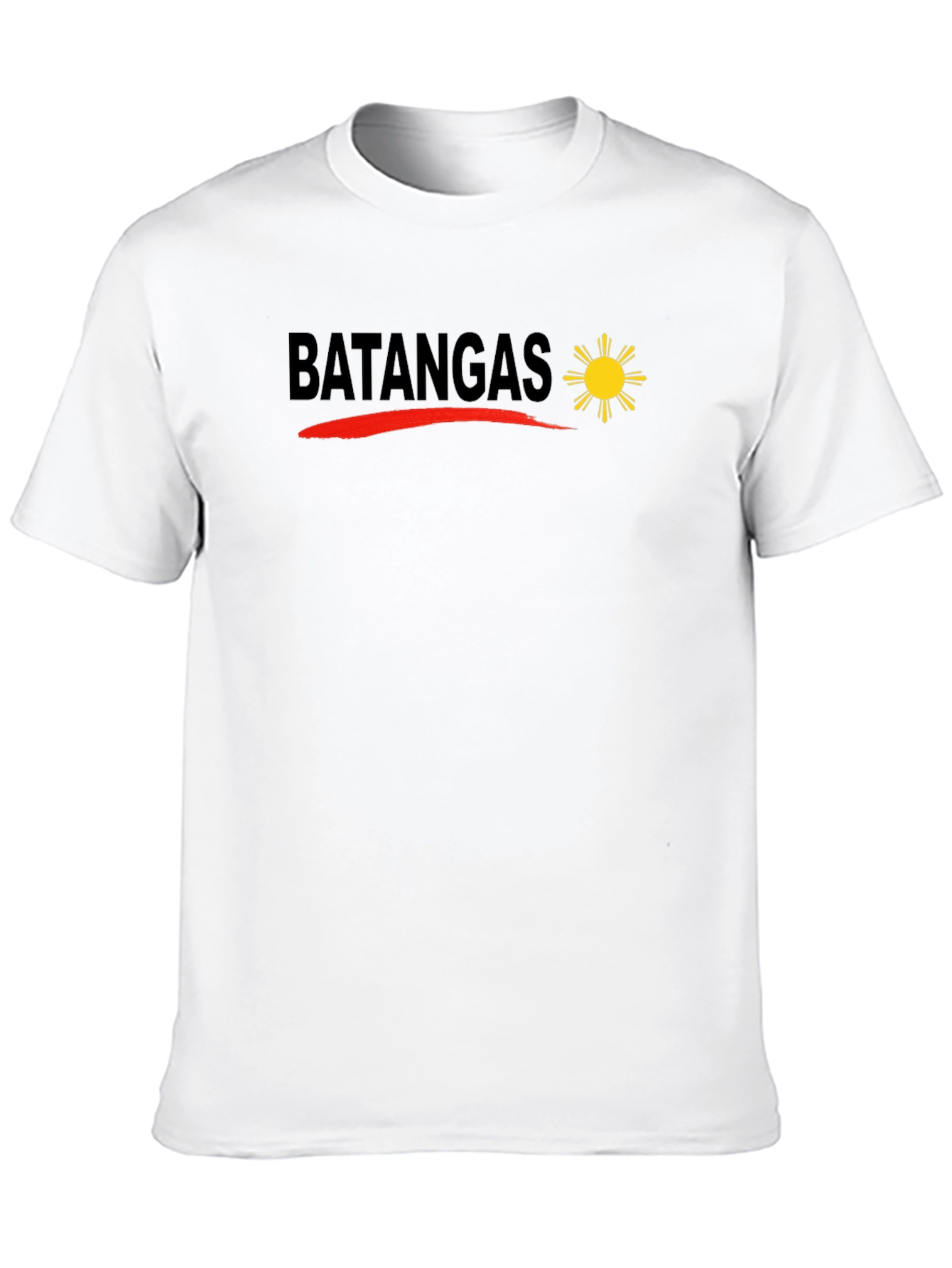 Batangas T-Shirt - Philippines Sun Design Black Tee