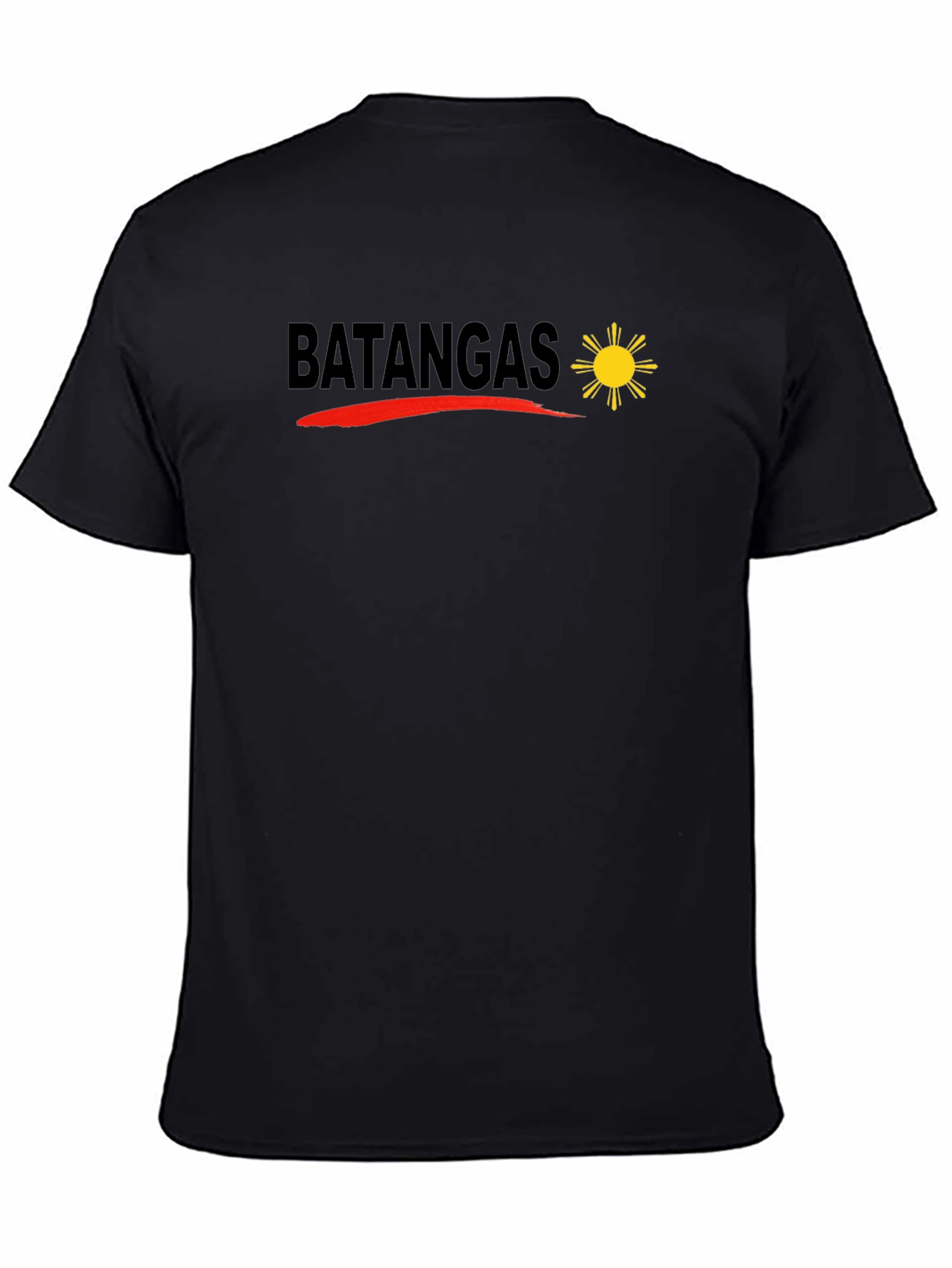 Batangas T-Shirt - Philippines Sun Design Black Tee