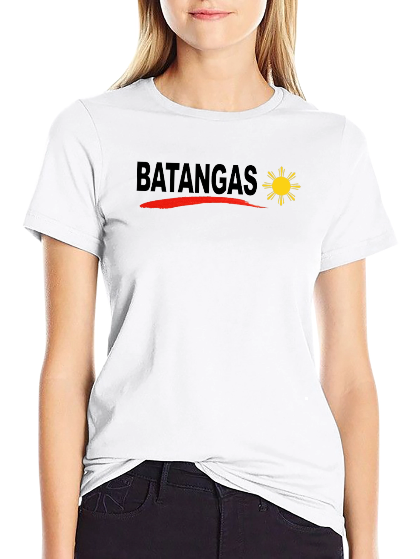 Batangas T-Shirt - Philippines Sun Design Black Tee