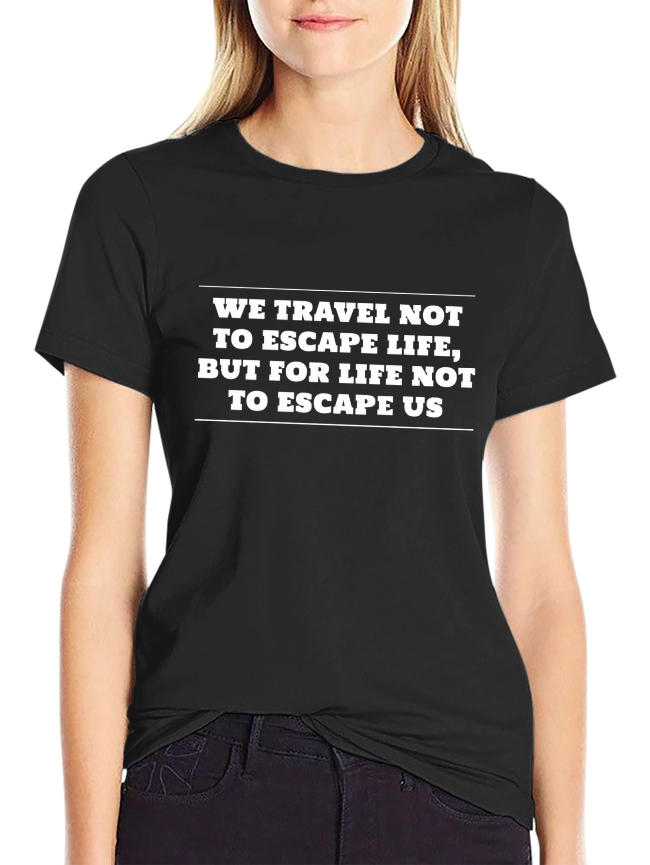 Travel Quote Graphic Tee - Mens Black T-Shirt