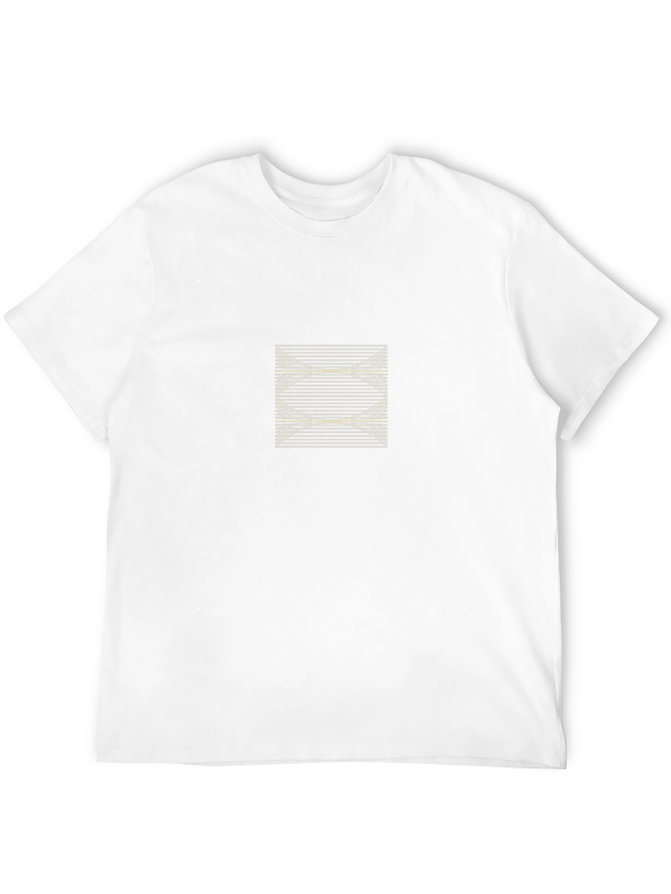 Modern Geometric Line Art Black T-Shirt