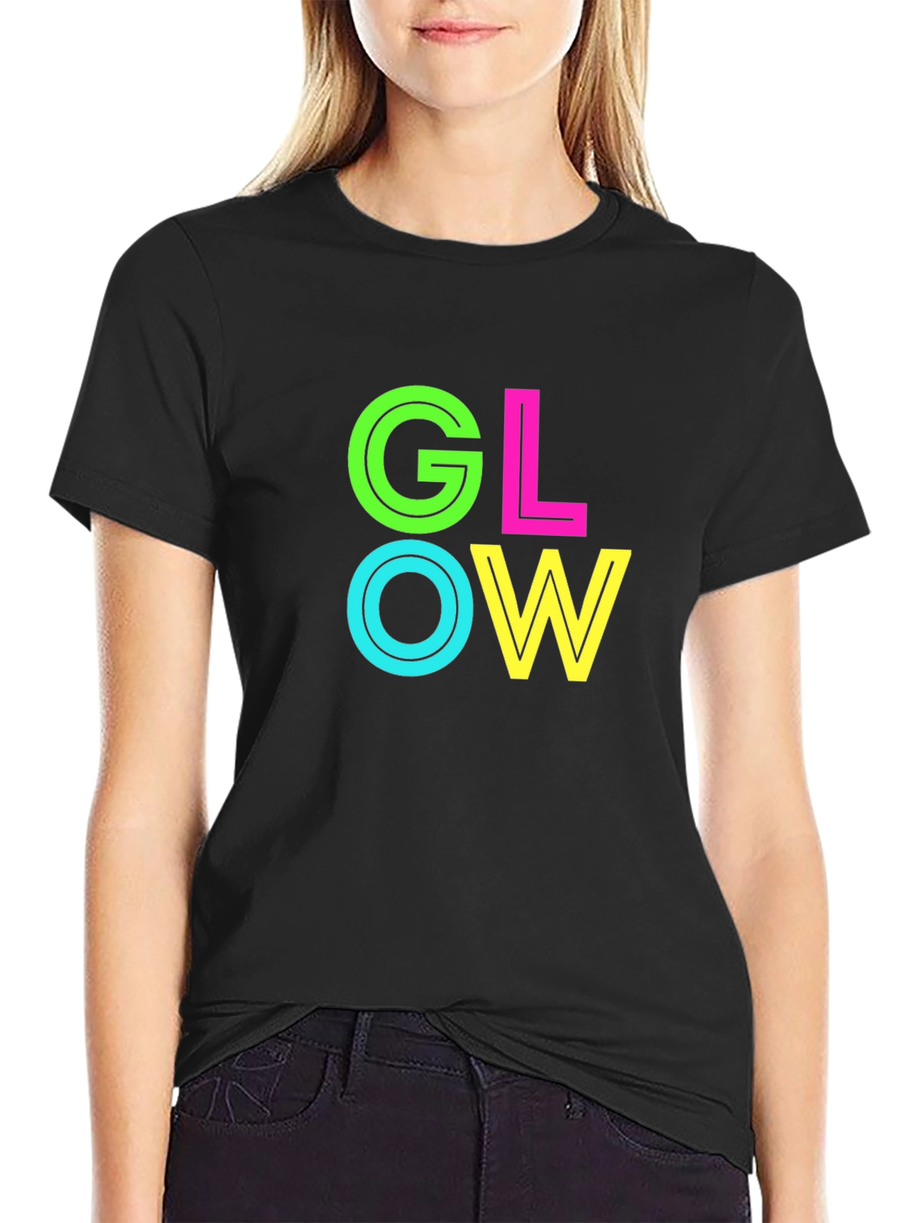 Glow Graphic Black T-Shirt