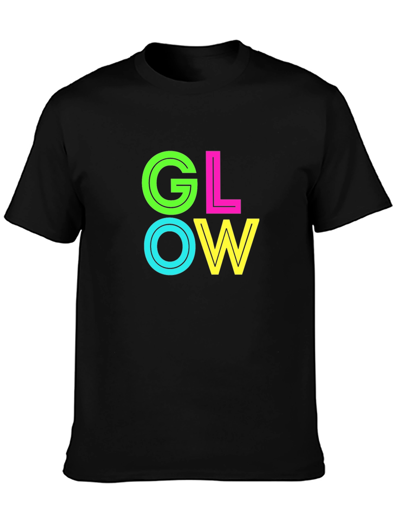 Glow Graphic Black T-Shirt