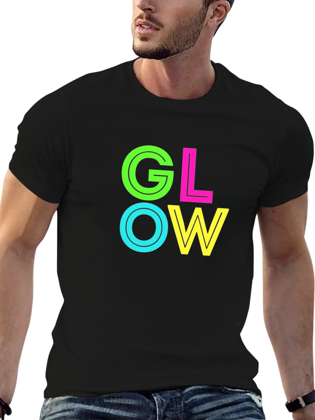 Glow Graphic Black T-Shirt