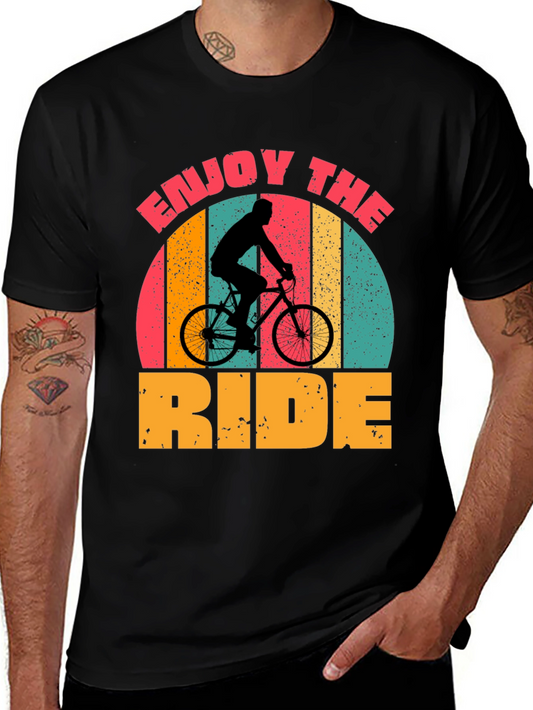 Enjoy The Ride Retro Cycling Graphic T-Shirt