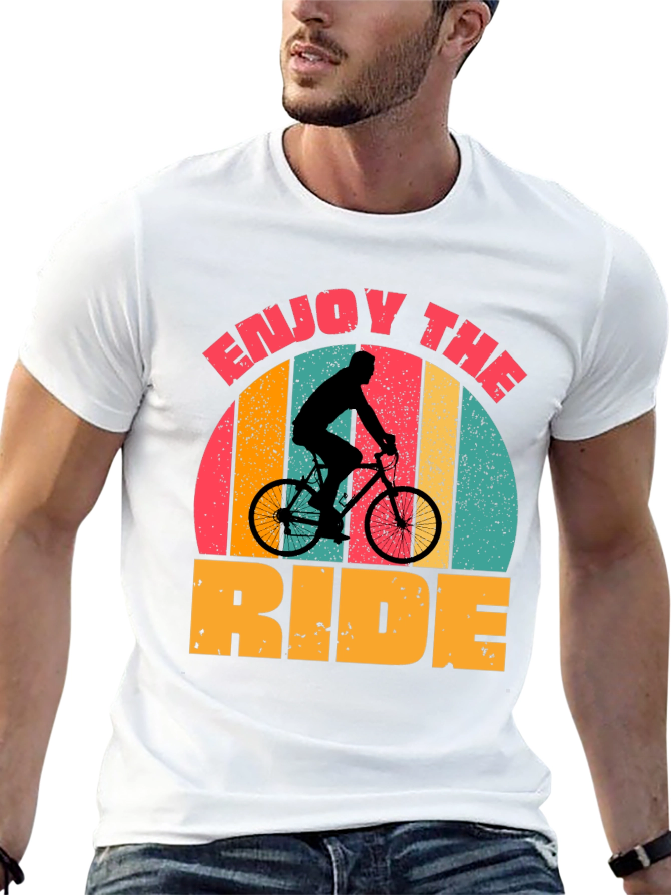 Enjoy The Ride Retro Cycling Graphic T-Shirt