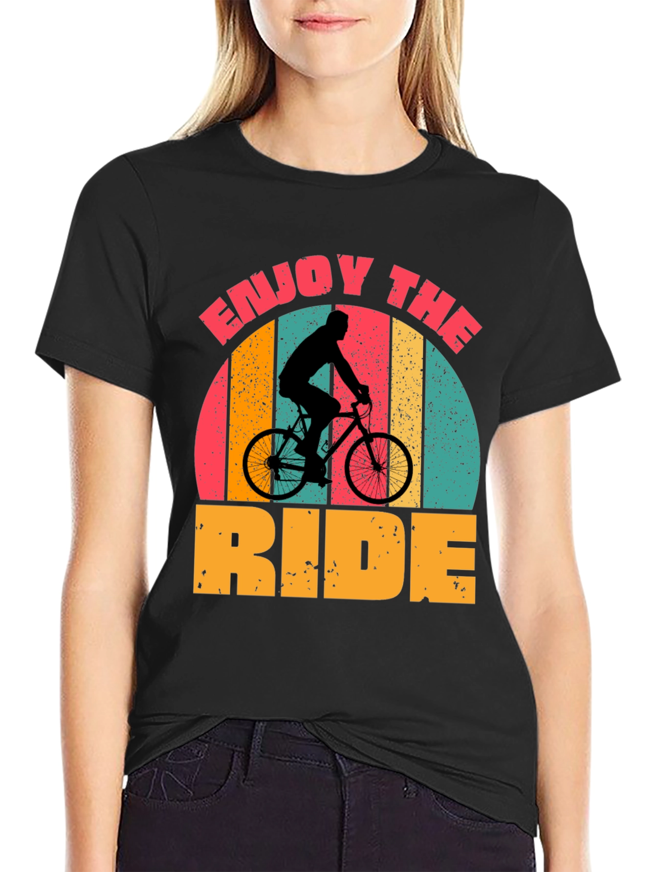 Enjoy The Ride Retro Cycling Graphic T-Shirt