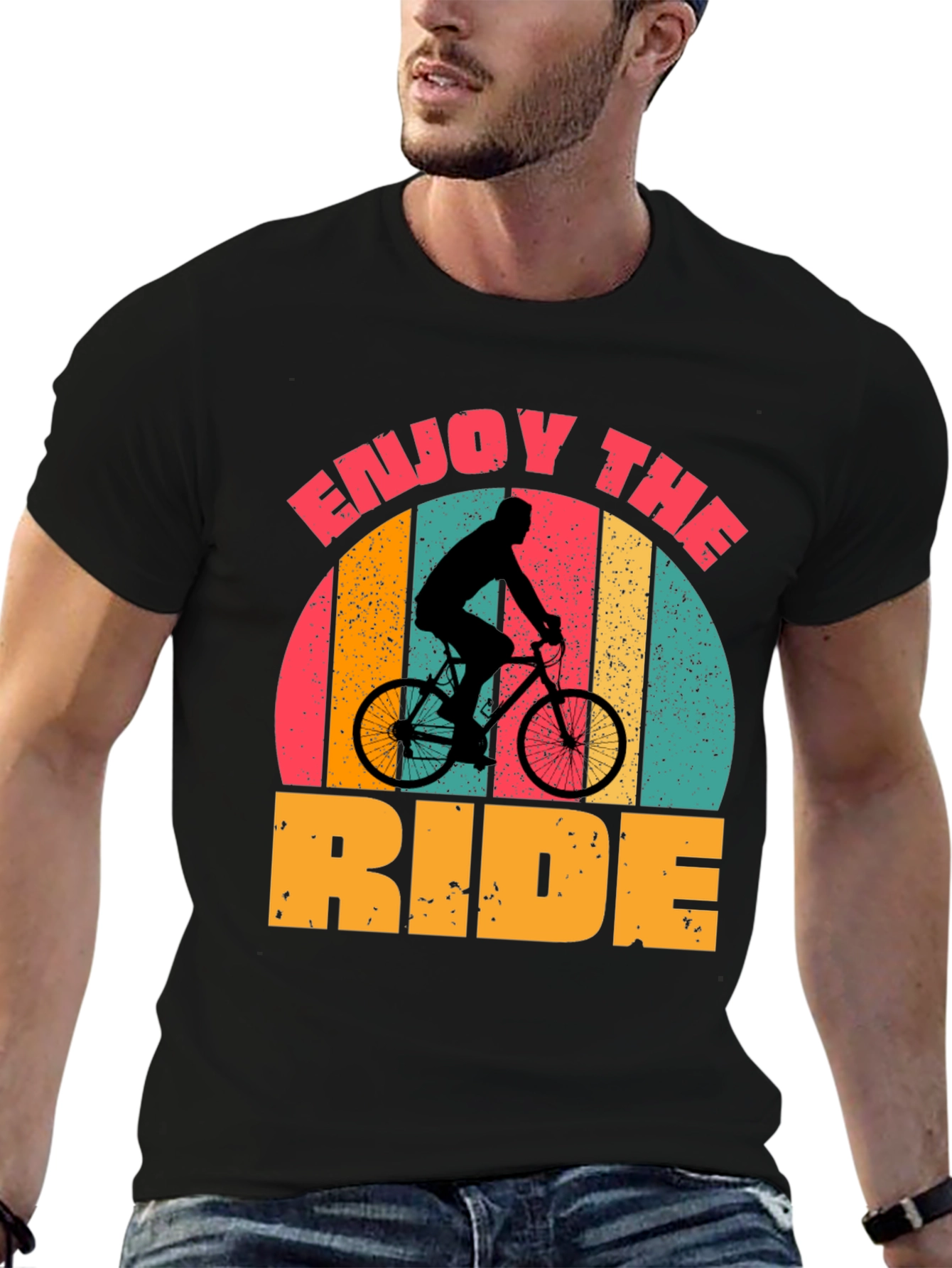 Enjoy The Ride Retro Cycling Graphic T-Shirt