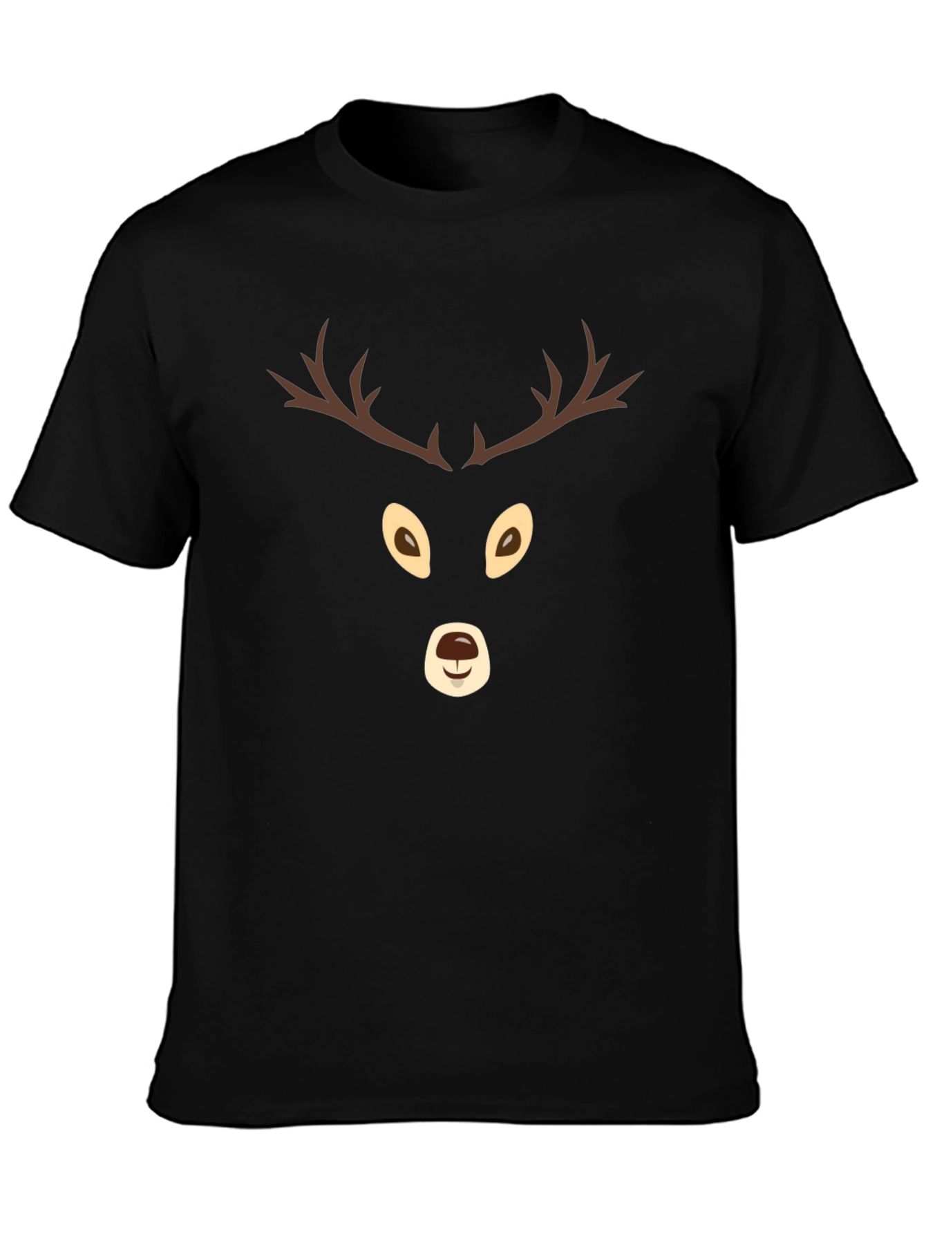 Festive Reindeer Graphic Tee - Holiday Spirit
