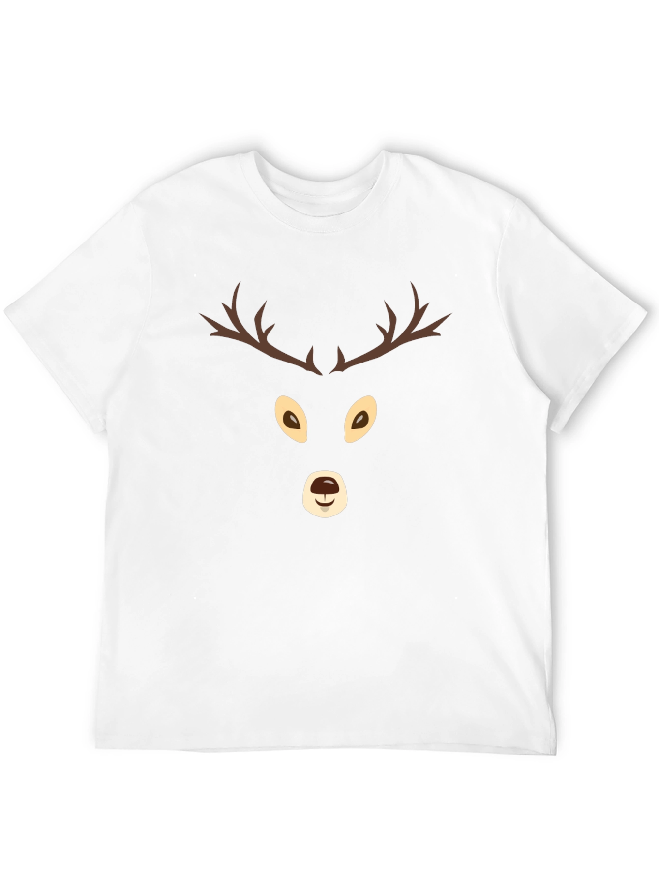 Festive Reindeer Graphic Tee - Holiday Spirit