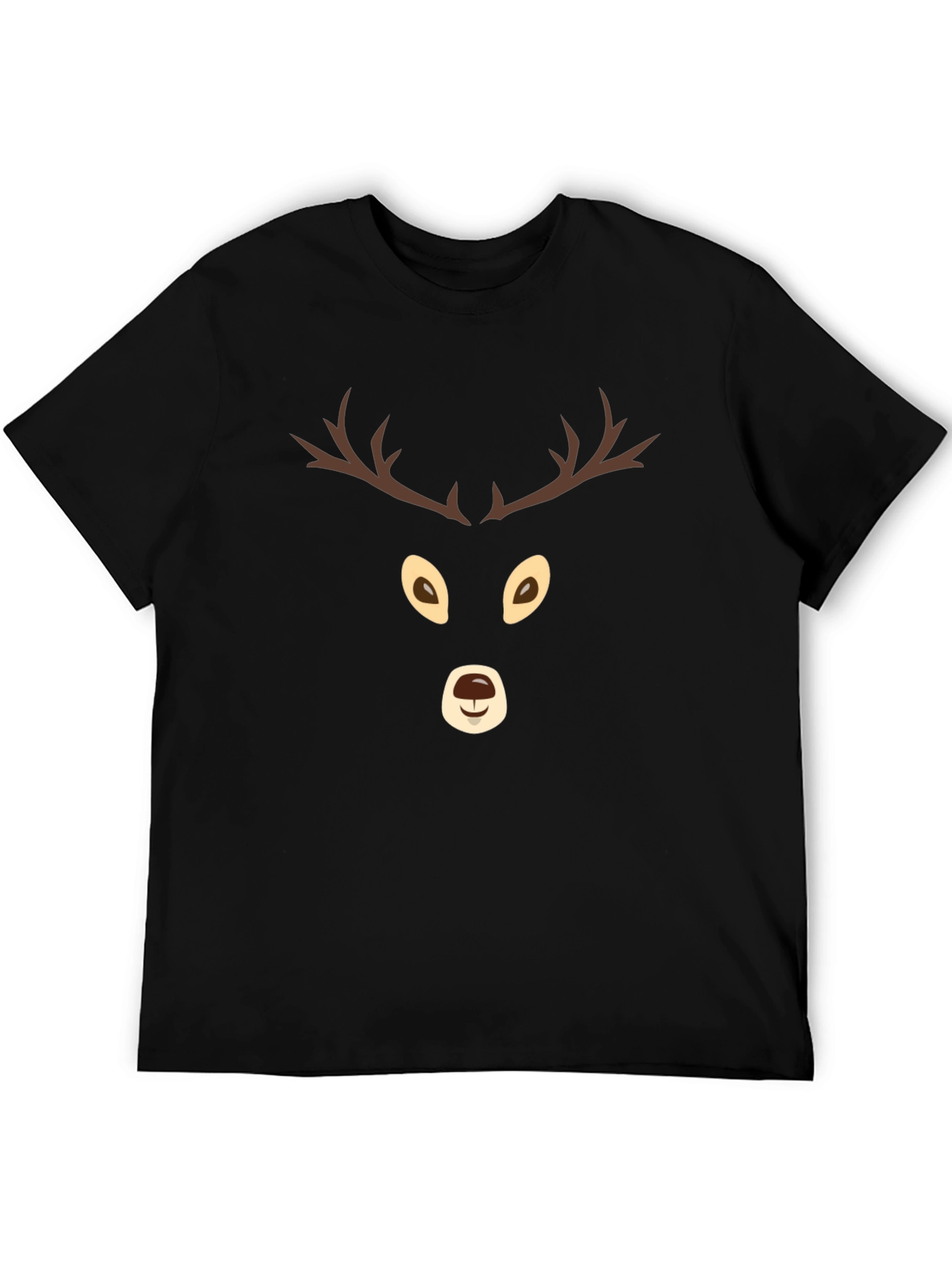 Festive Reindeer Graphic Tee - Holiday Spirit