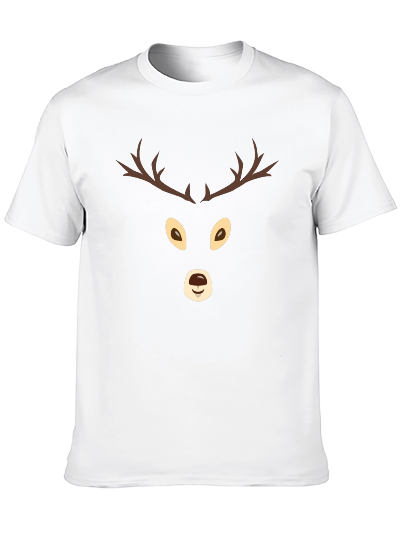 Festive Reindeer Graphic Tee - Holiday Spirit