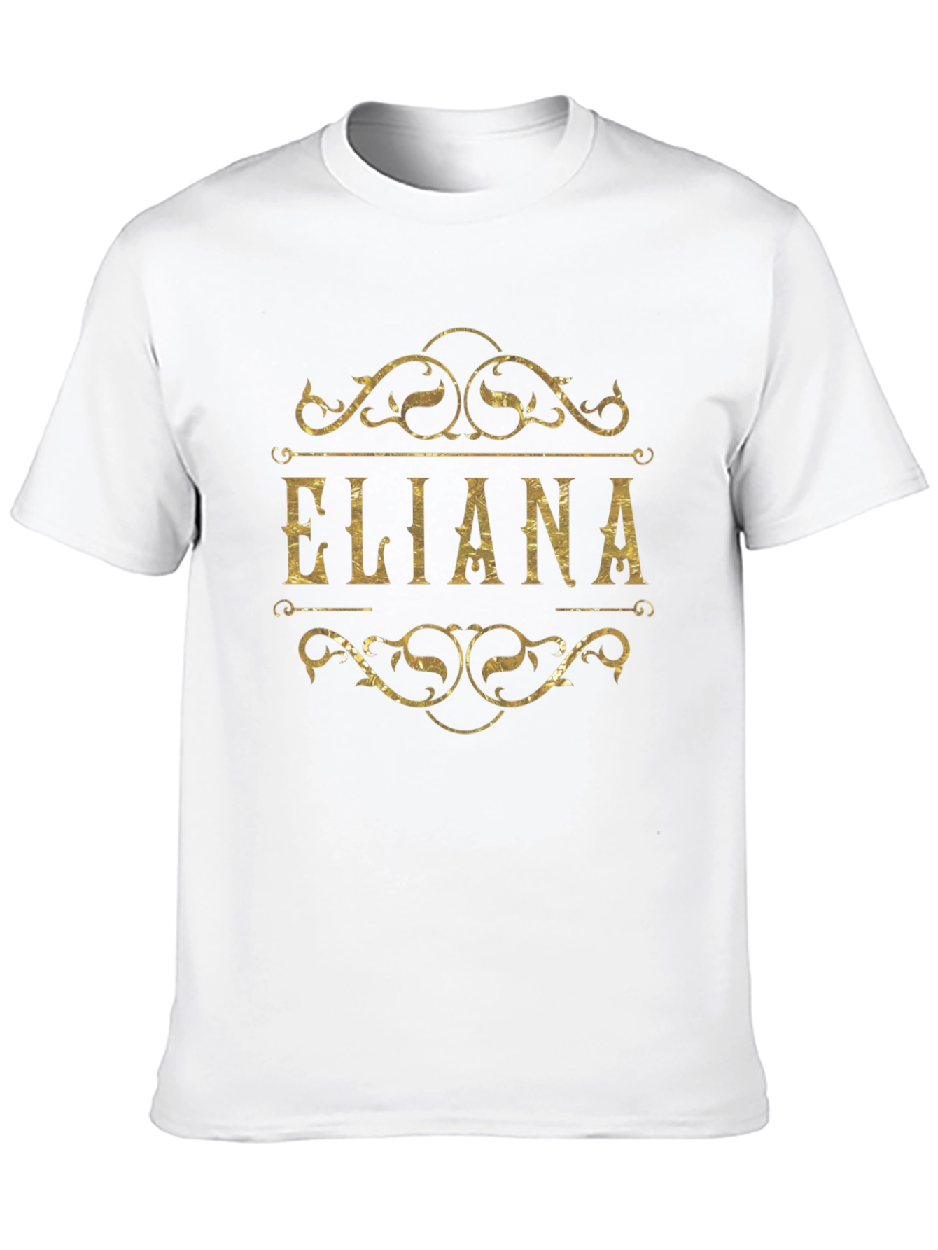 Eliana Gold Foil Print Black T-Shirt