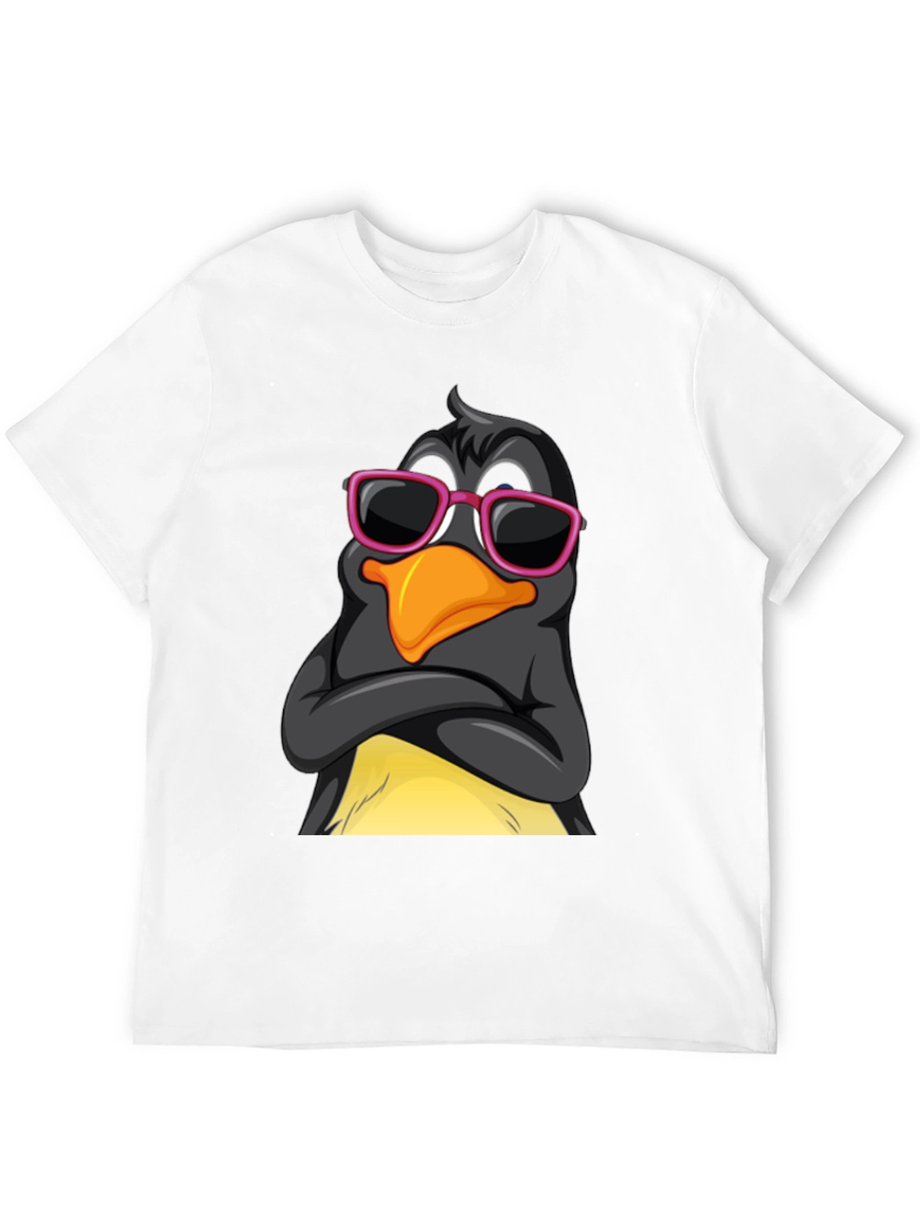 Cool Penguin Graphic Tee - Stylish Black T-Shirt