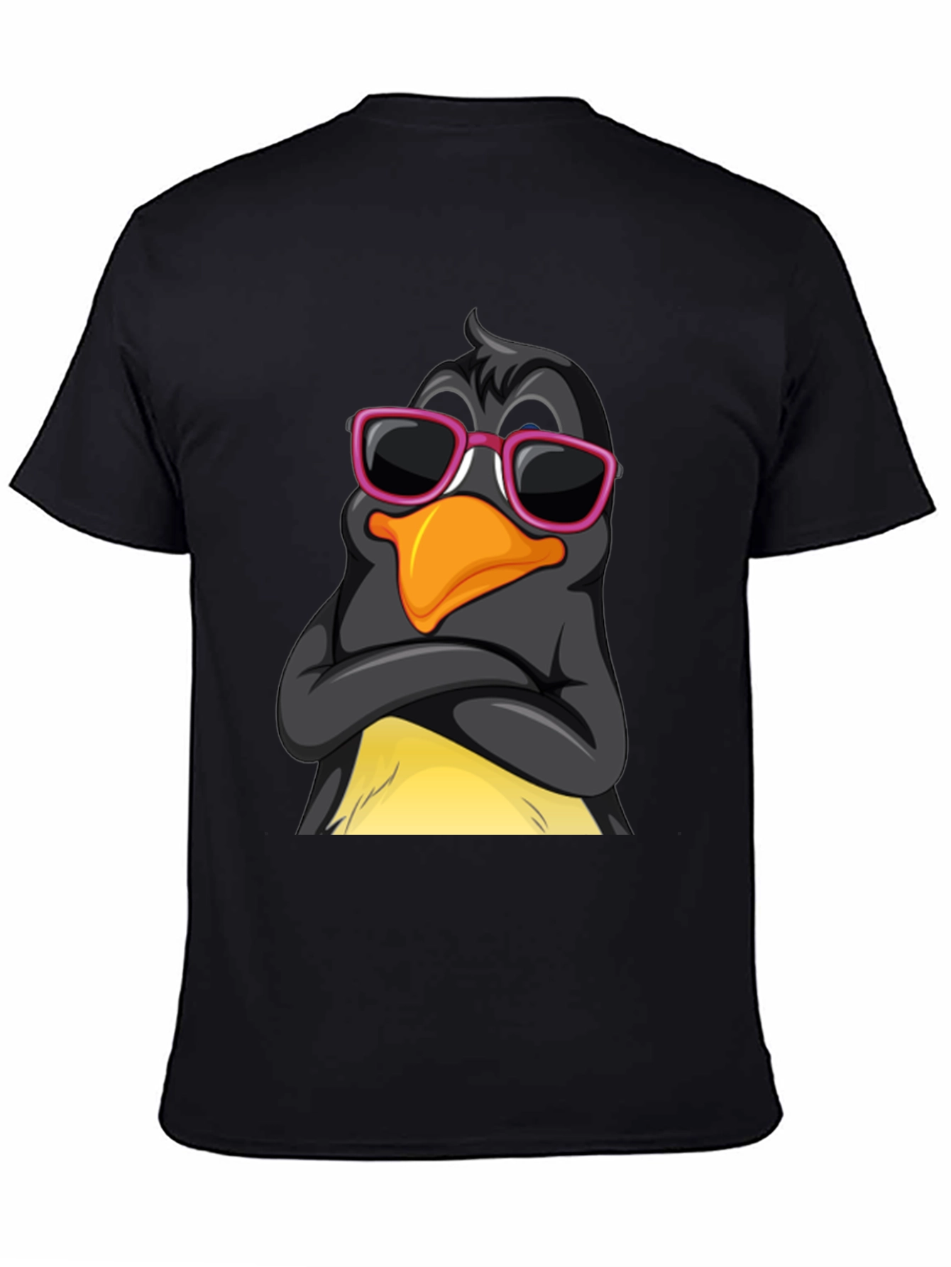 Cool Penguin Graphic Tee - Stylish Black T-Shirt