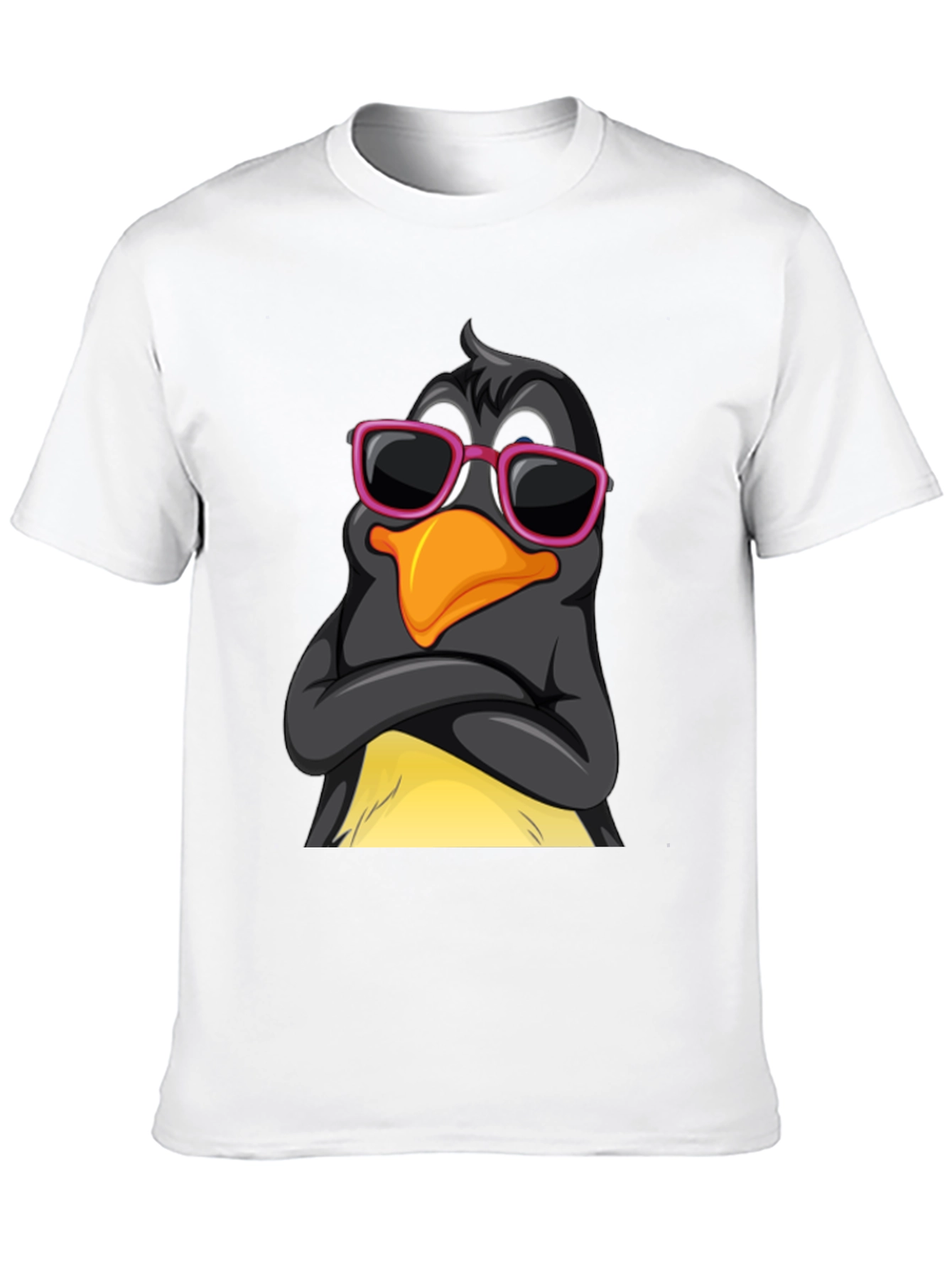 Cool Penguin Graphic Tee - Stylish Black T-Shirt