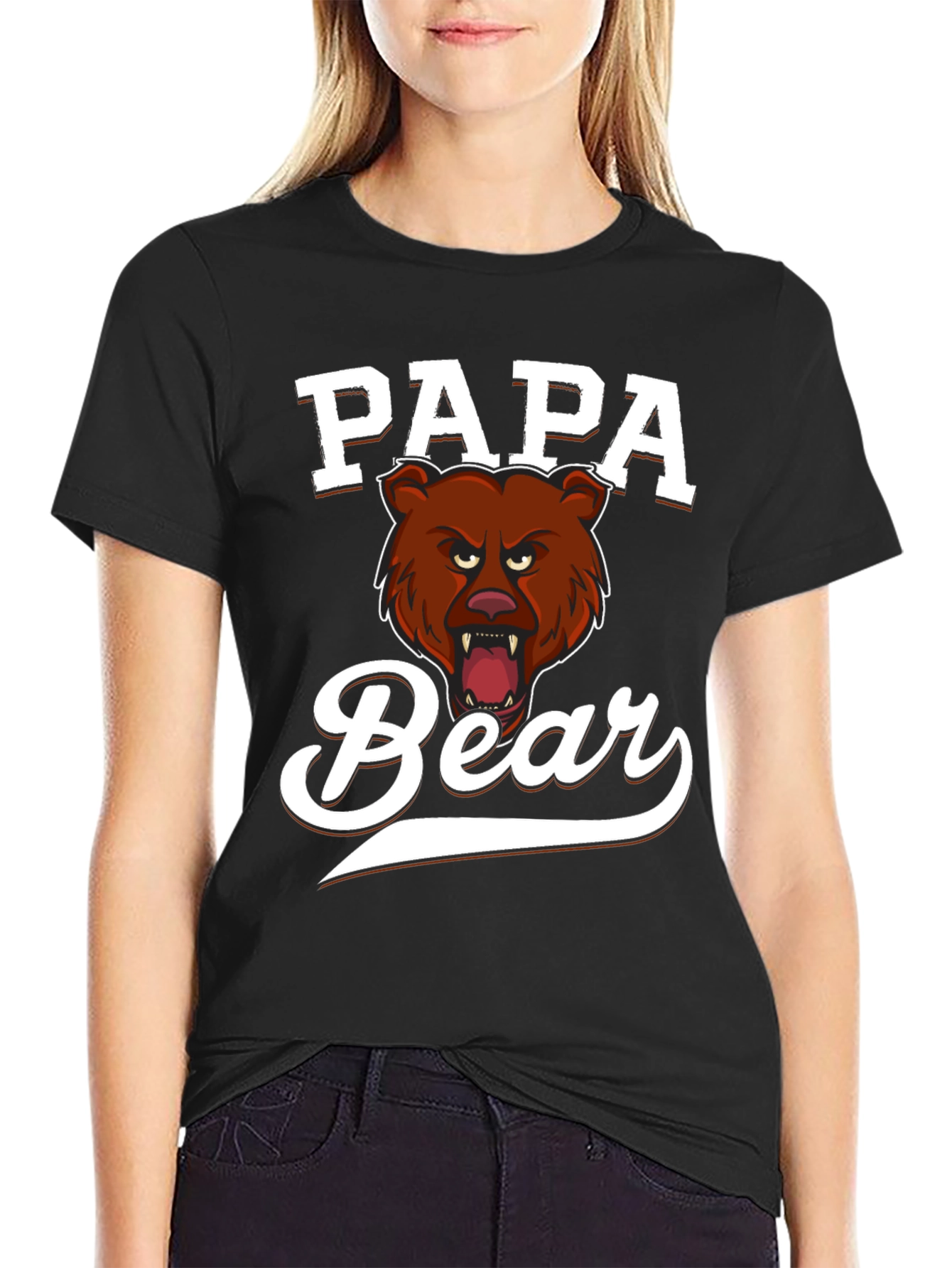 Papa Bear Graphic Tee - Fierce Fathers Day Shirt