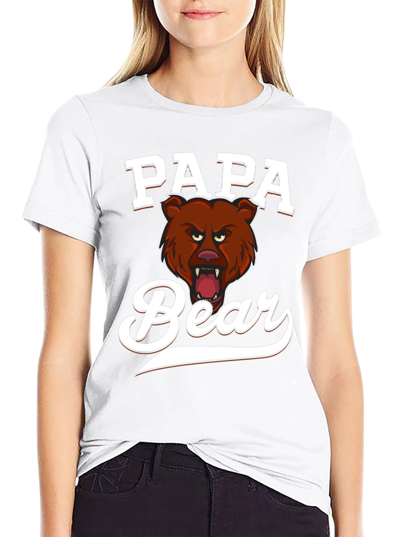 Papa Bear Graphic Tee - Fierce Fathers Day Shirt
