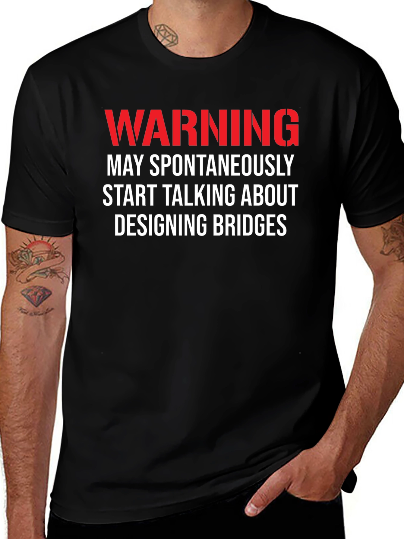 Warning: May Spontaneously Talk About Designing Bridges T-Shirt
