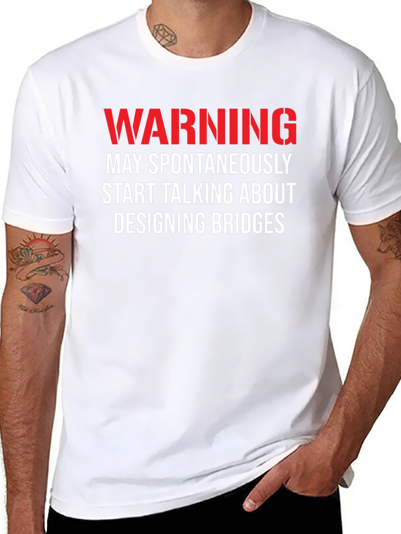 Warning: May Spontaneously Talk About Designing Bridges T-Shirt