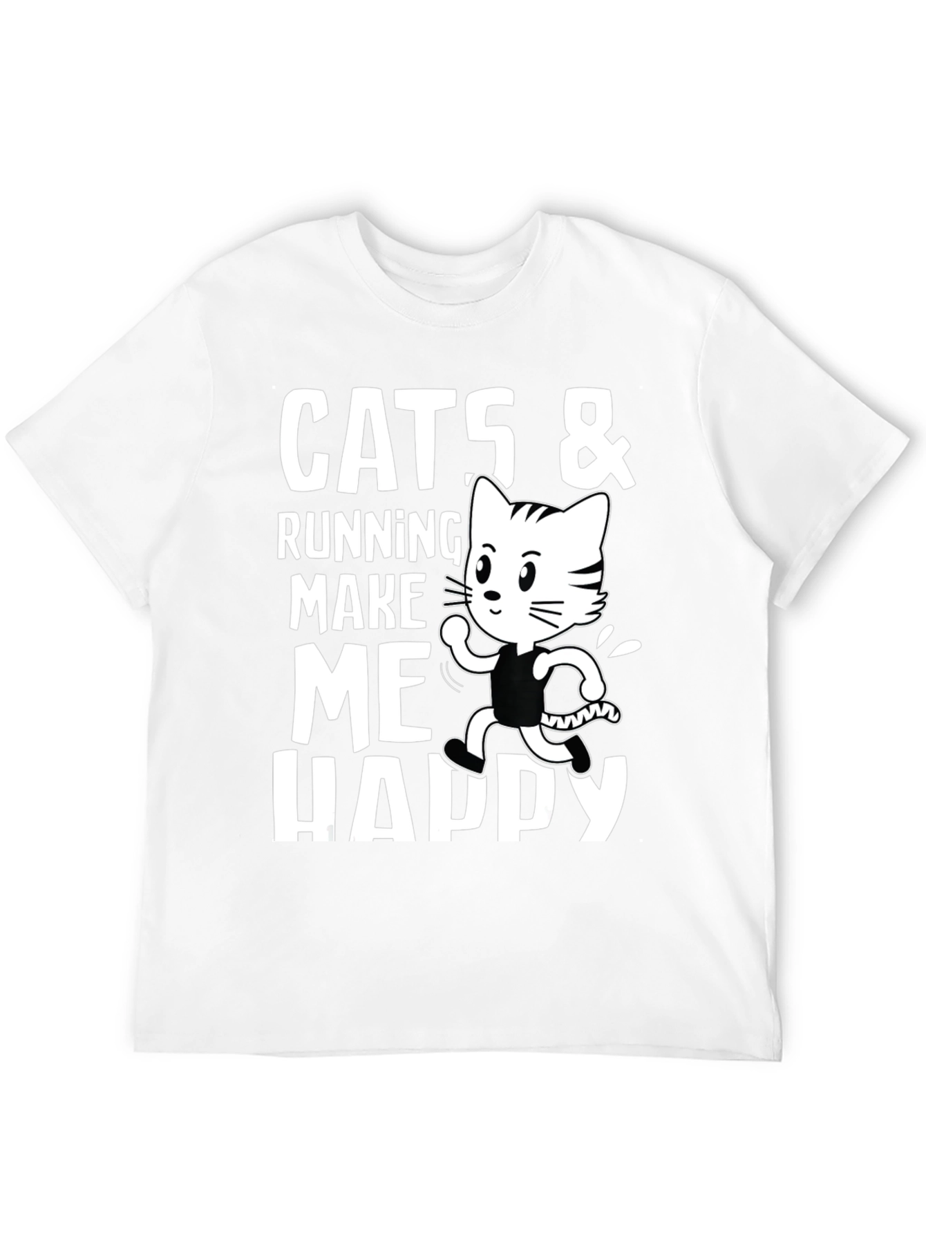 Cats & Running Make Me Happy T-Shirt