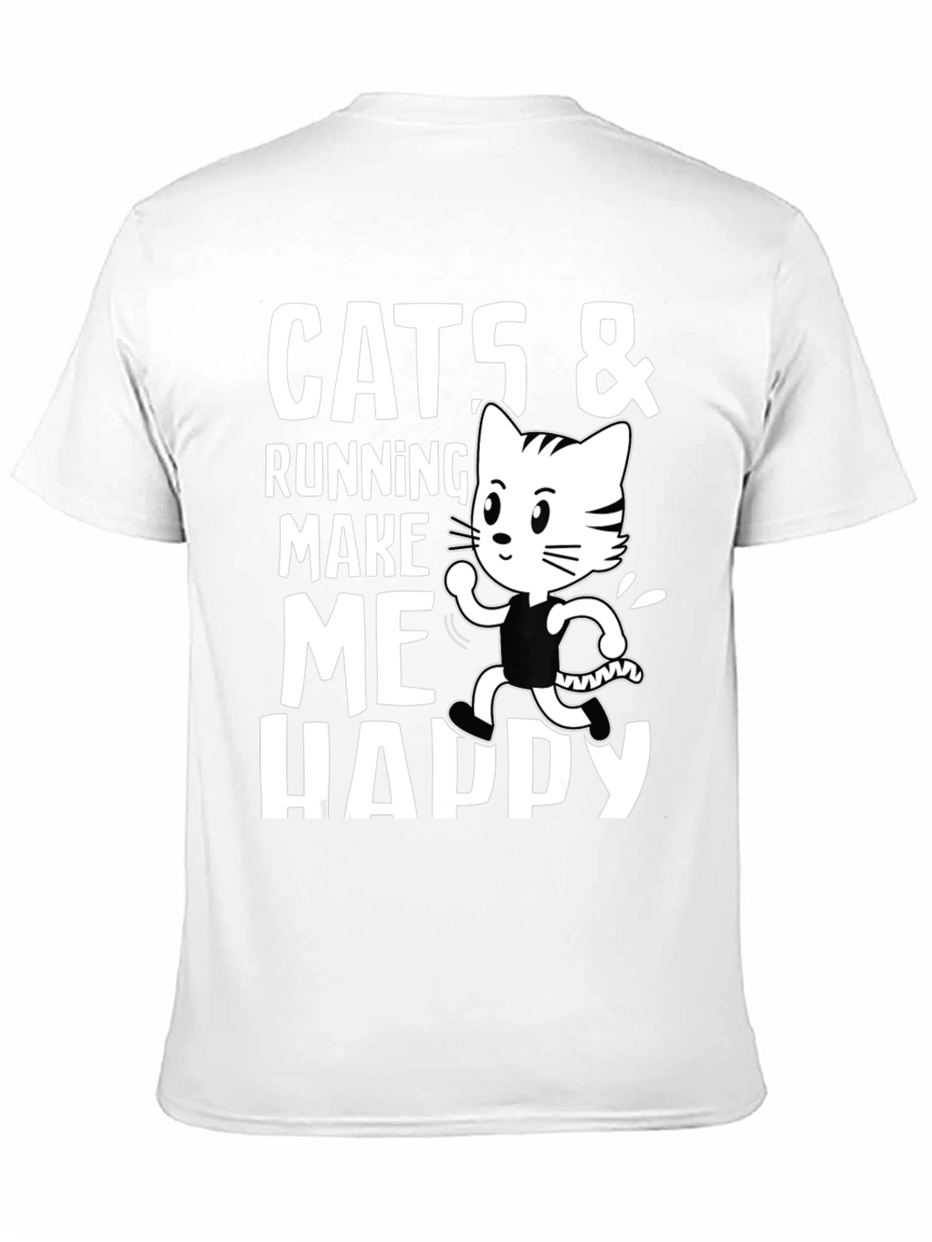 Cats & Running Make Me Happy T-Shirt