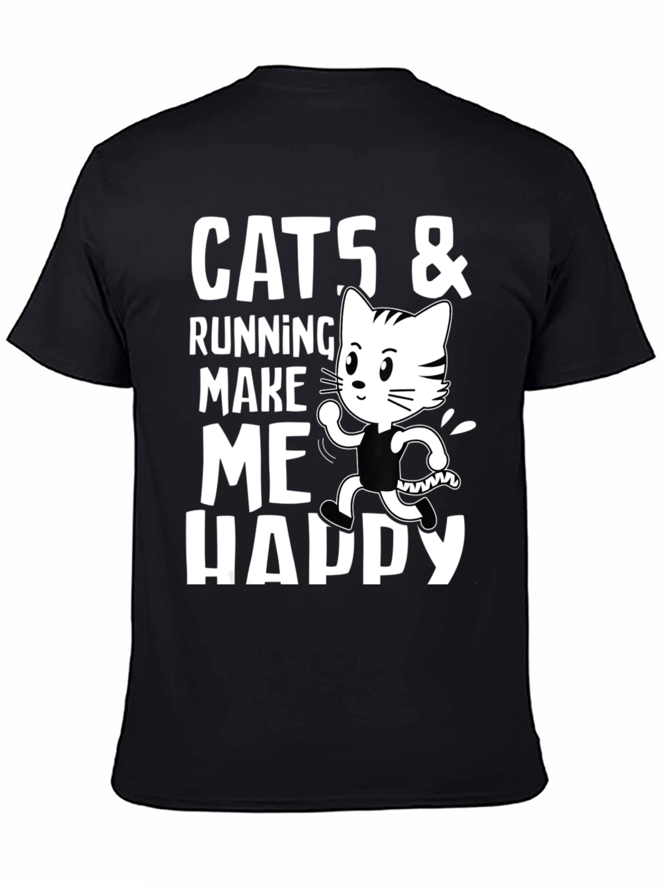 Cats & Running Make Me Happy T-Shirt