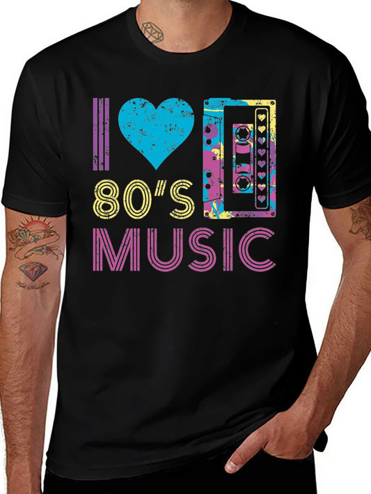 I Love 80s Music Graphic T-Shirt