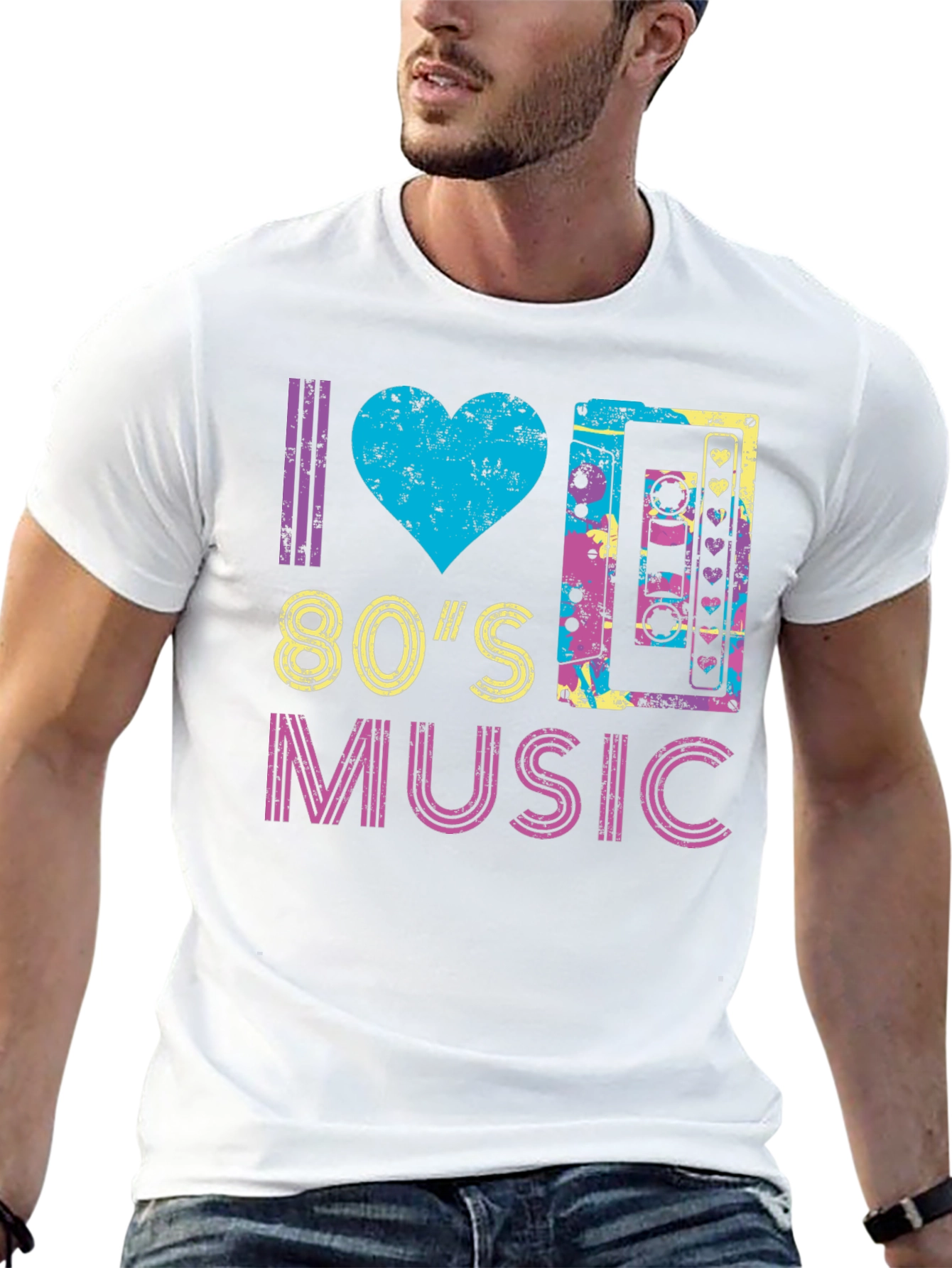 I Love 80s Music Graphic T-Shirt