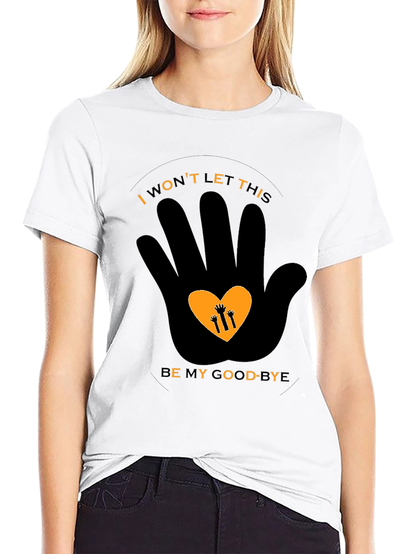 Meaningful Graphic Print Black T-Shirt