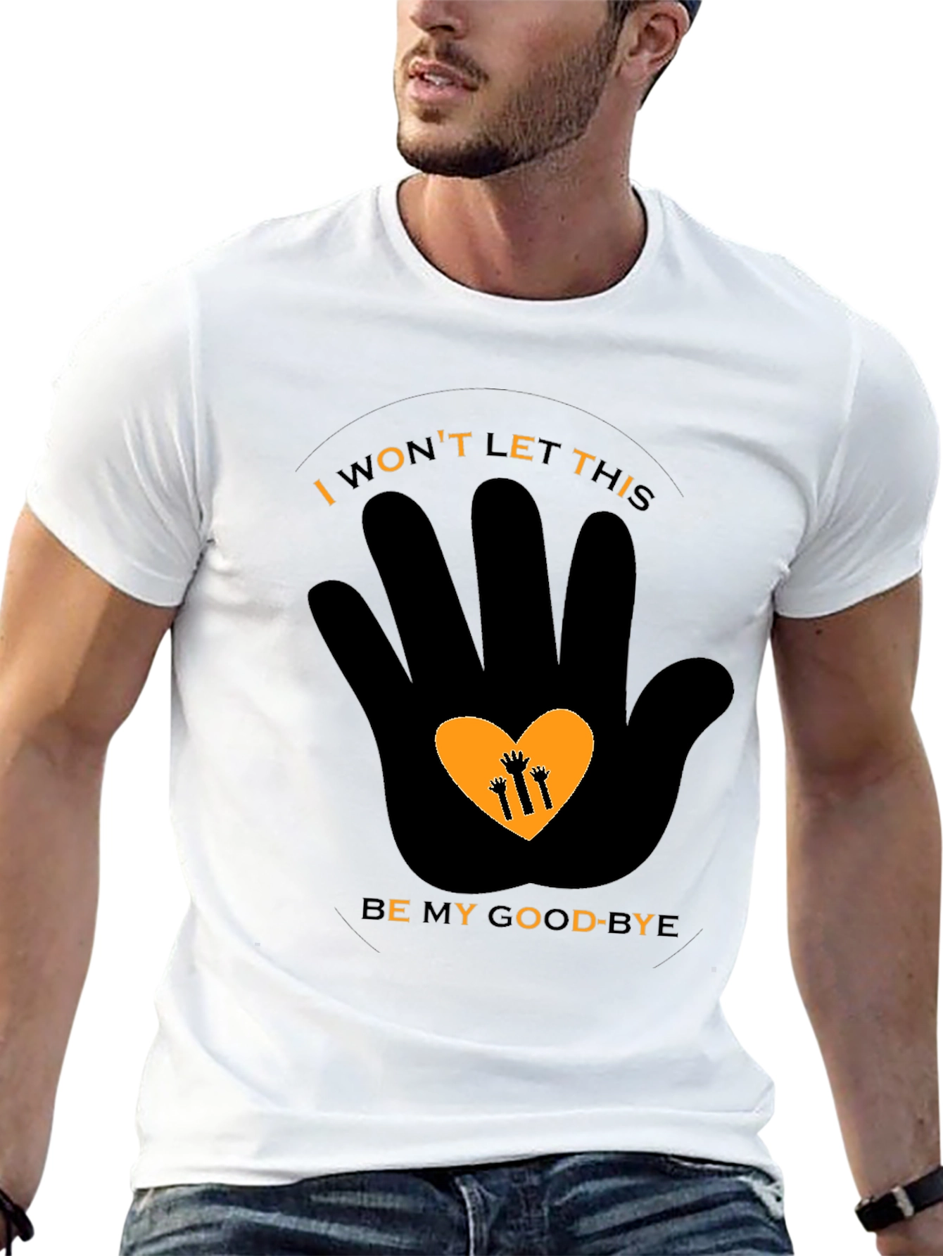 Meaningful Graphic Print Black T-Shirt