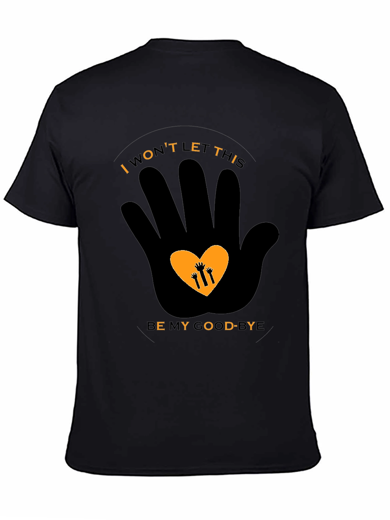 Meaningful Graphic Print Black T-Shirt