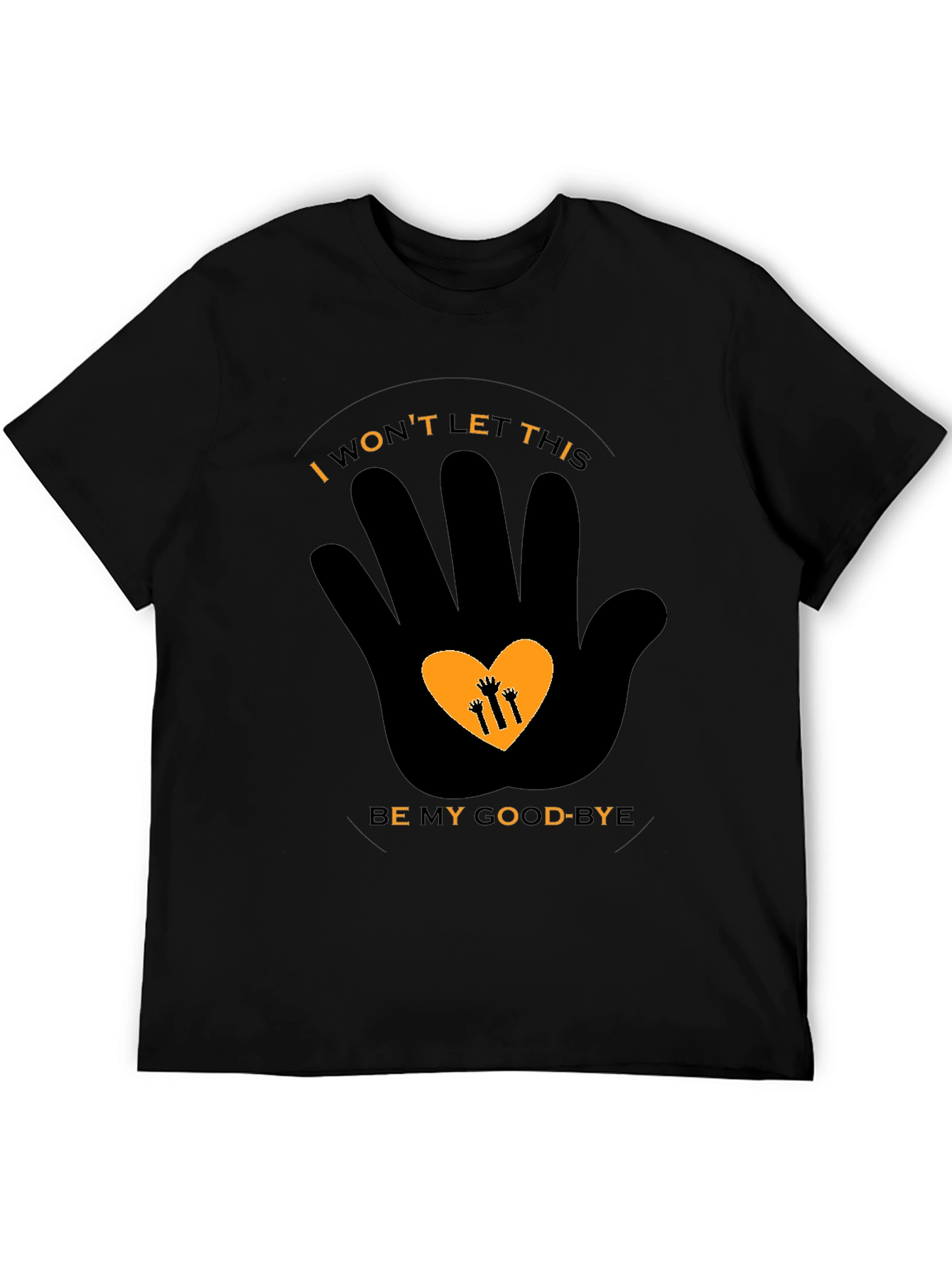 Meaningful Graphic Print Black T-Shirt