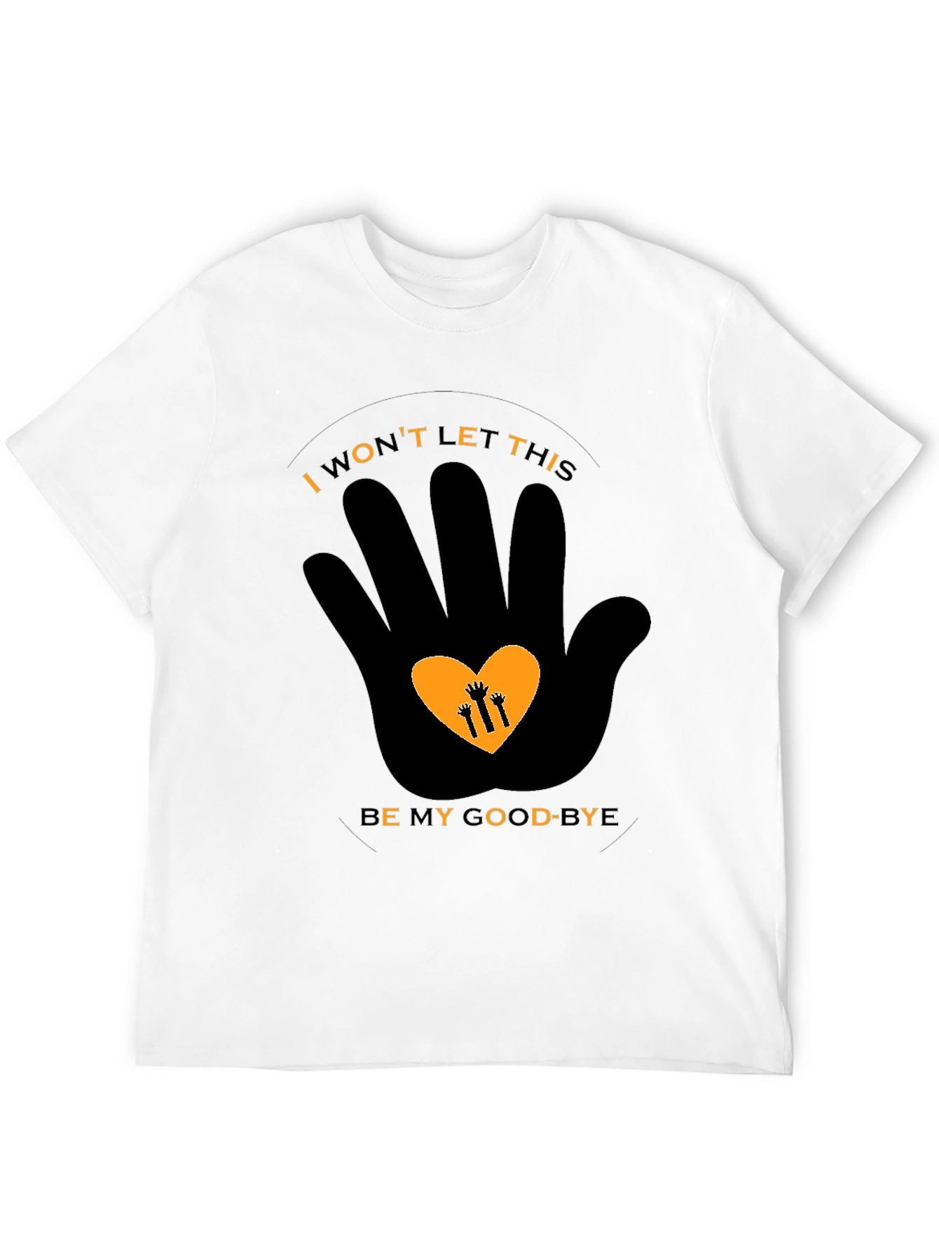 Meaningful Graphic Print Black T-Shirt