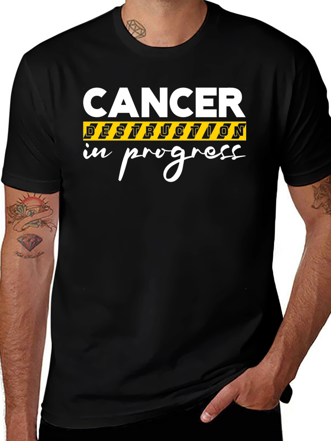 Cancer Destruction In Progress Graphic T-Shirt