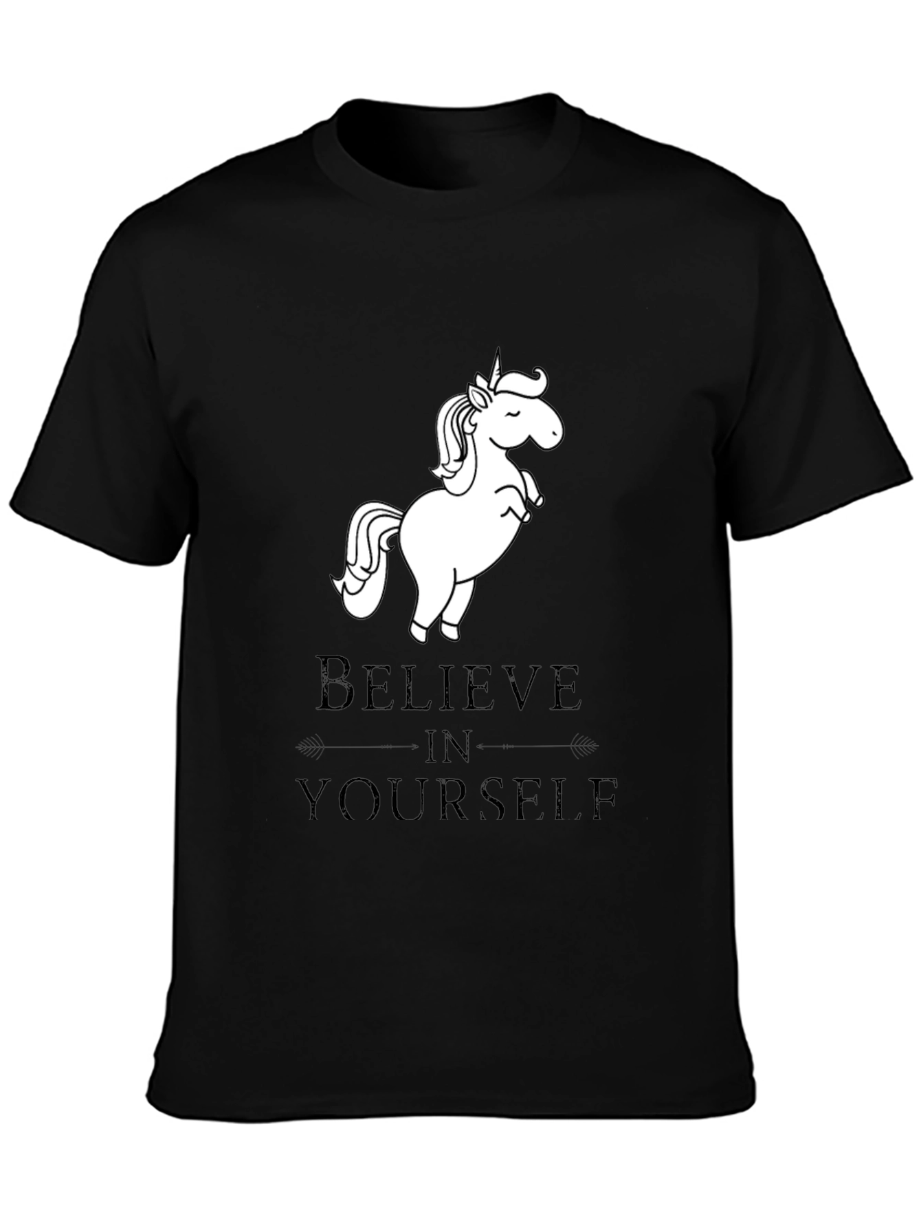 Believe In Yourself Unisex Black T-Shirt