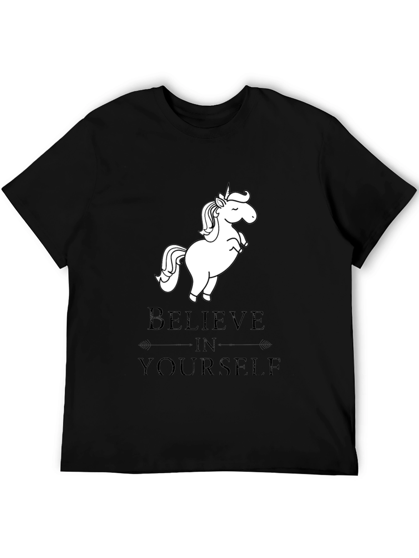 Believe In Yourself Unisex Black T-Shirt