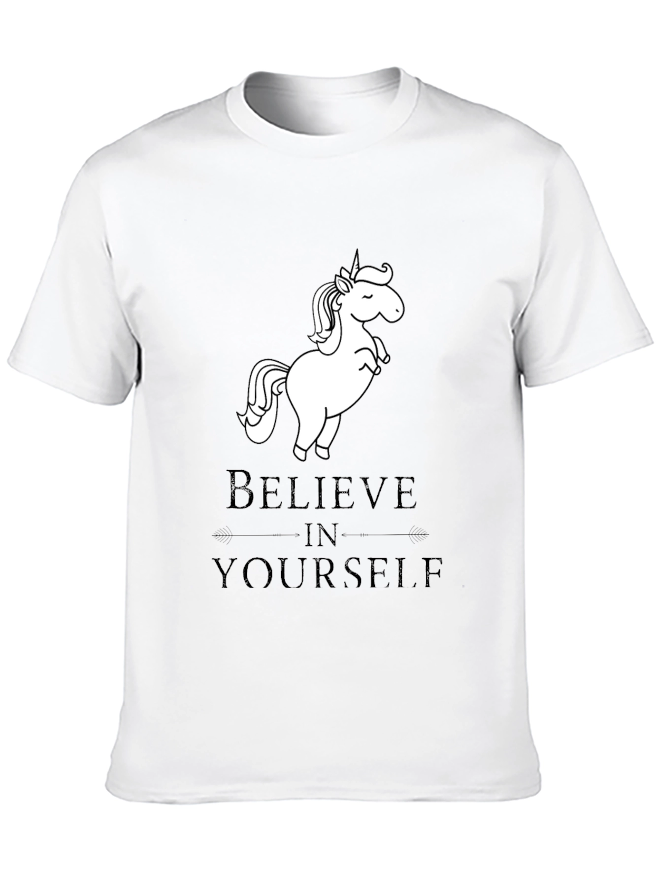 Believe In Yourself Unisex Black T-Shirt