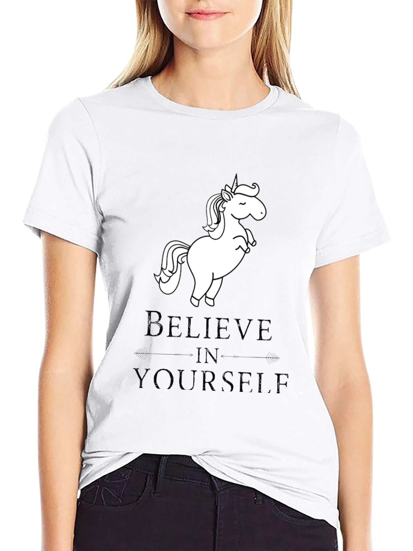 Believe In Yourself Unisex Black T-Shirt