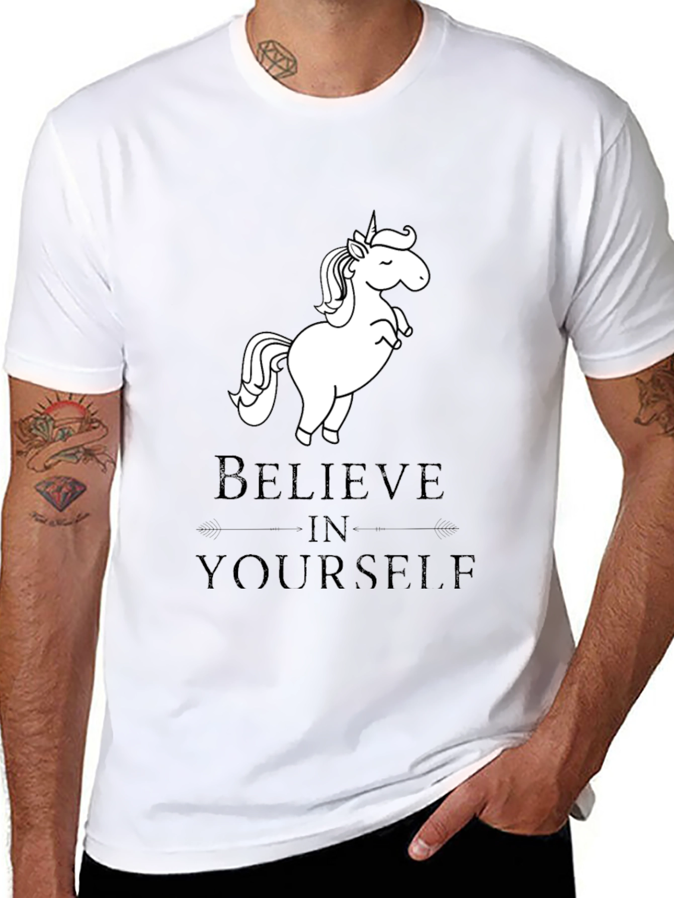 Believe In Yourself Unisex Black T-Shirt