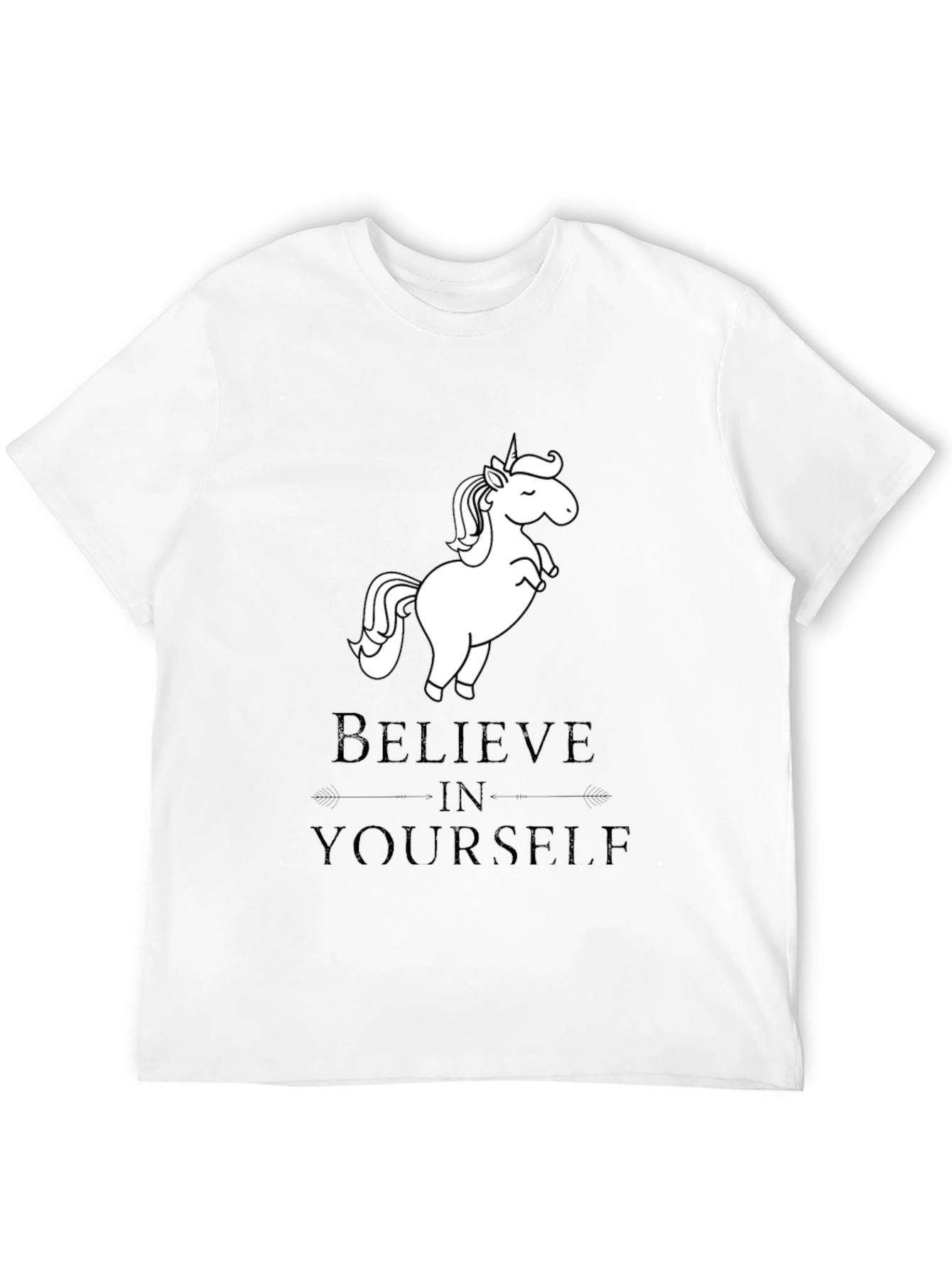 Believe In Yourself Unisex Black T-Shirt