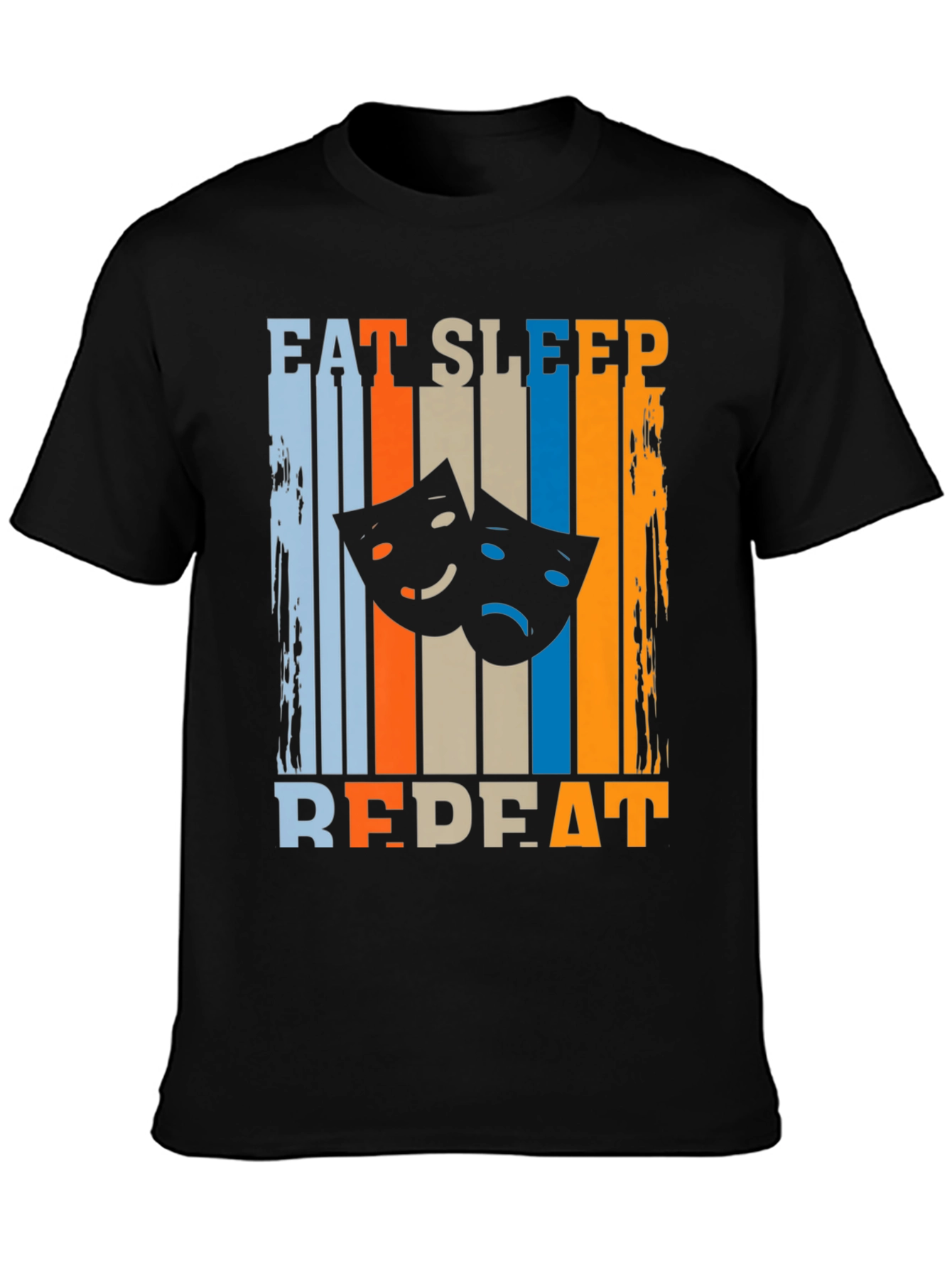 Eat Sleep Theatre Repeat Black T-Shirt