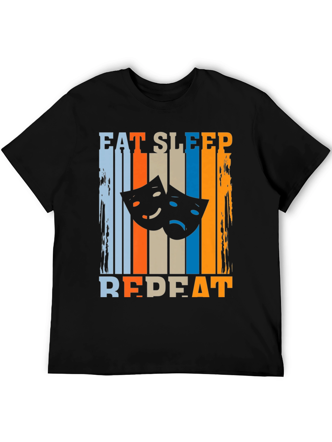 Eat Sleep Theatre Repeat Black T-Shirt