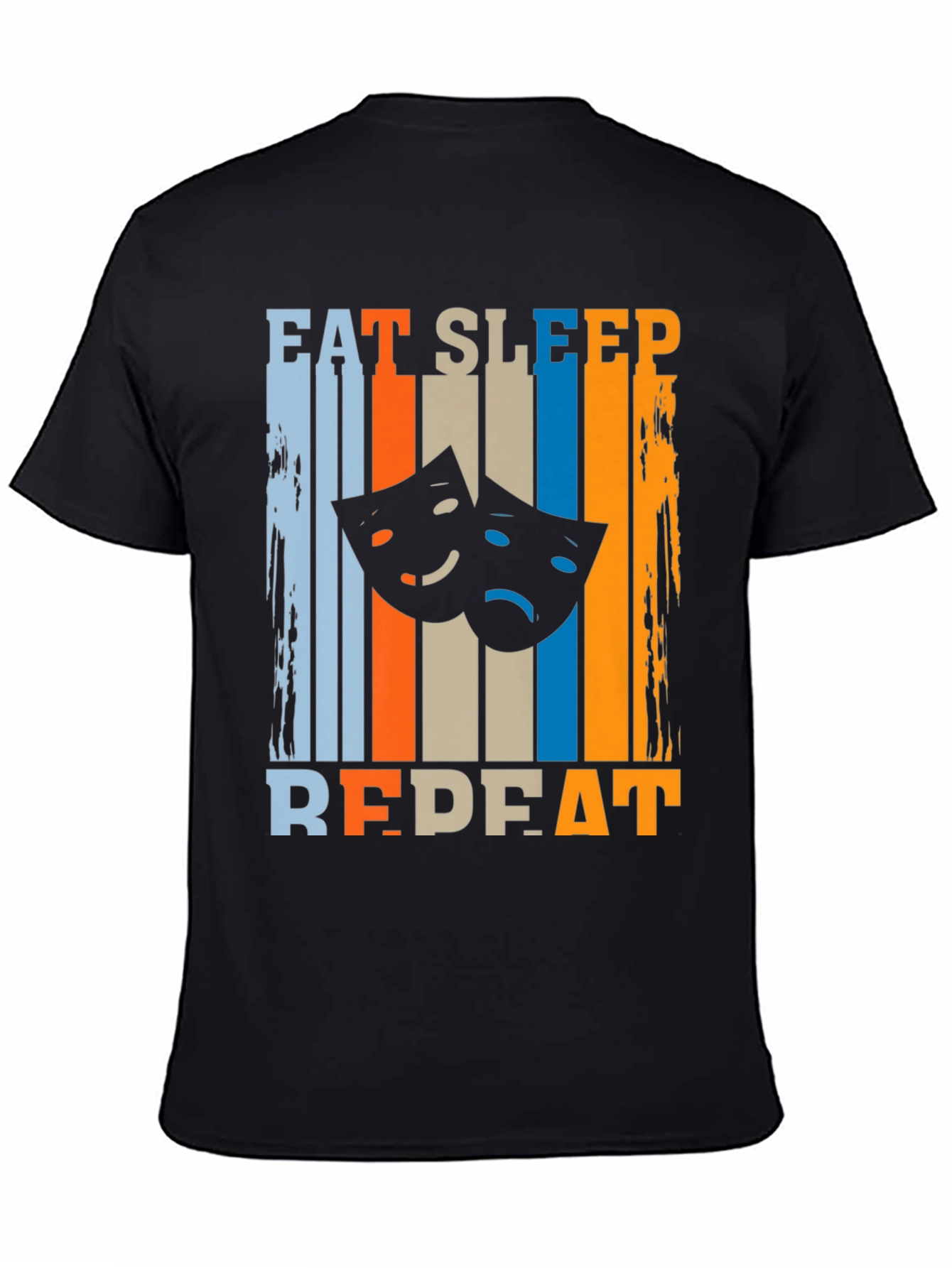 Eat Sleep Theatre Repeat Black T-Shirt