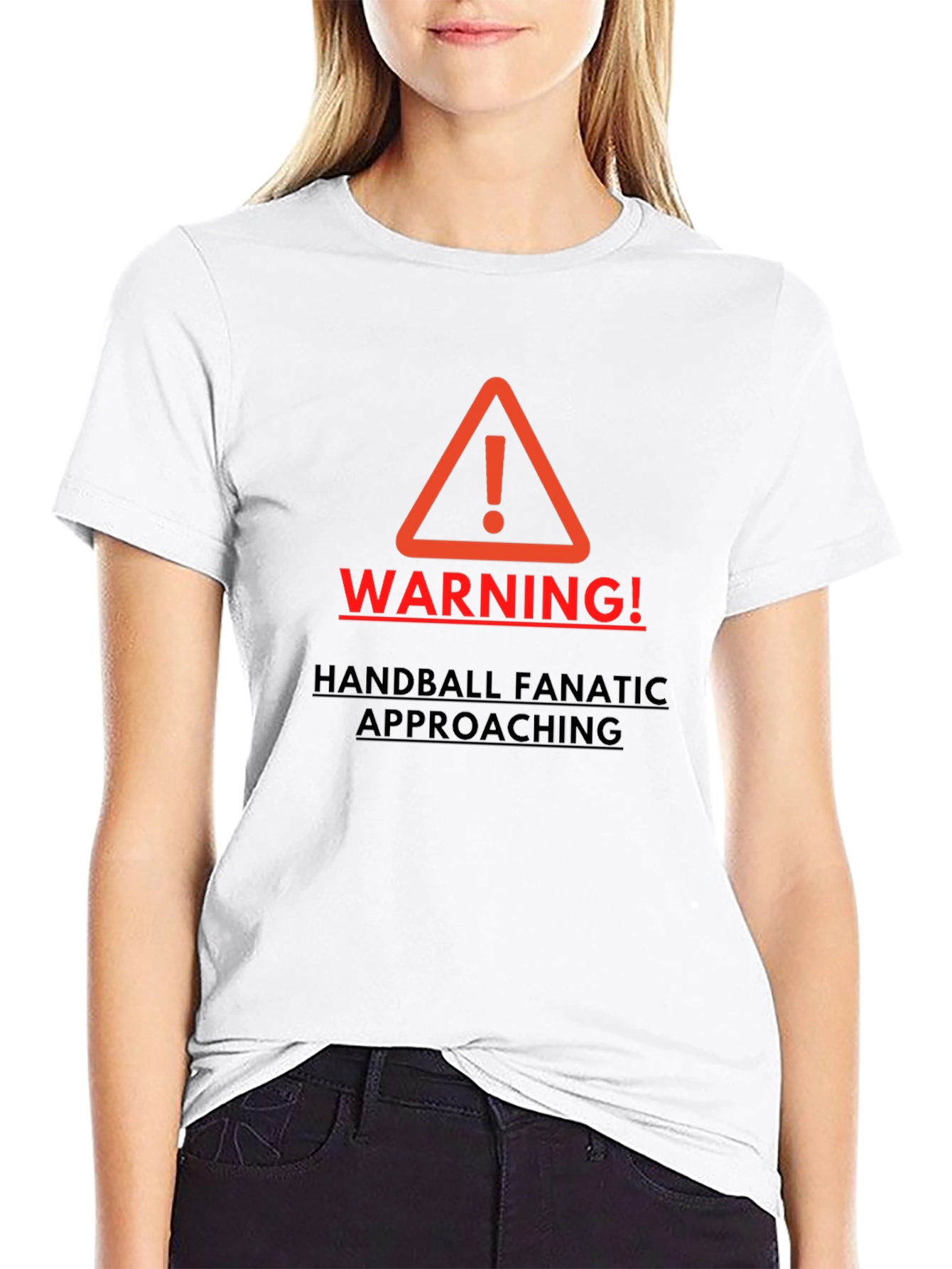 Warning Handball Fanatic Mens T-shirt