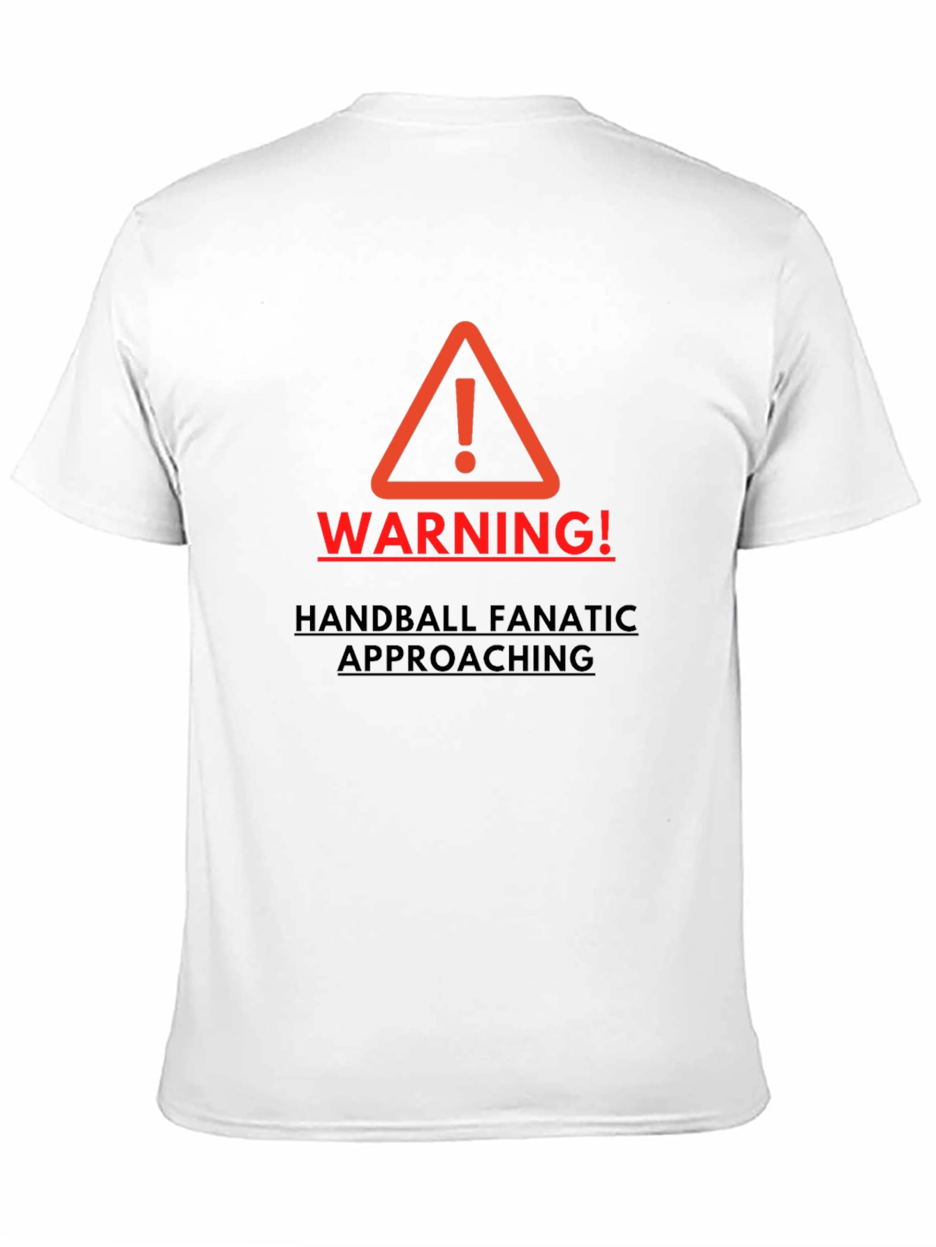 Warning Handball Fanatic Mens T-shirt