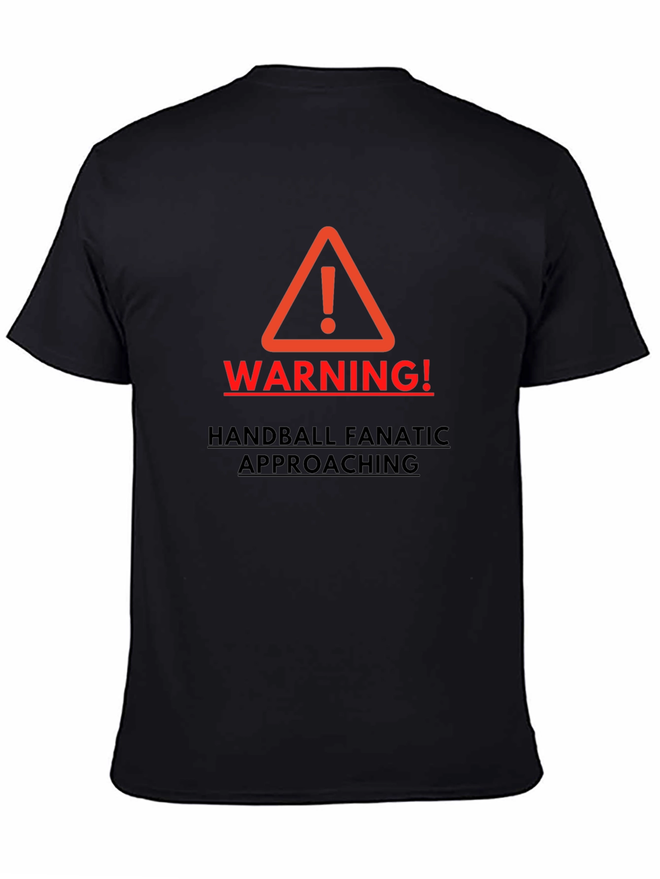 Warning Handball Fanatic Mens T-shirt