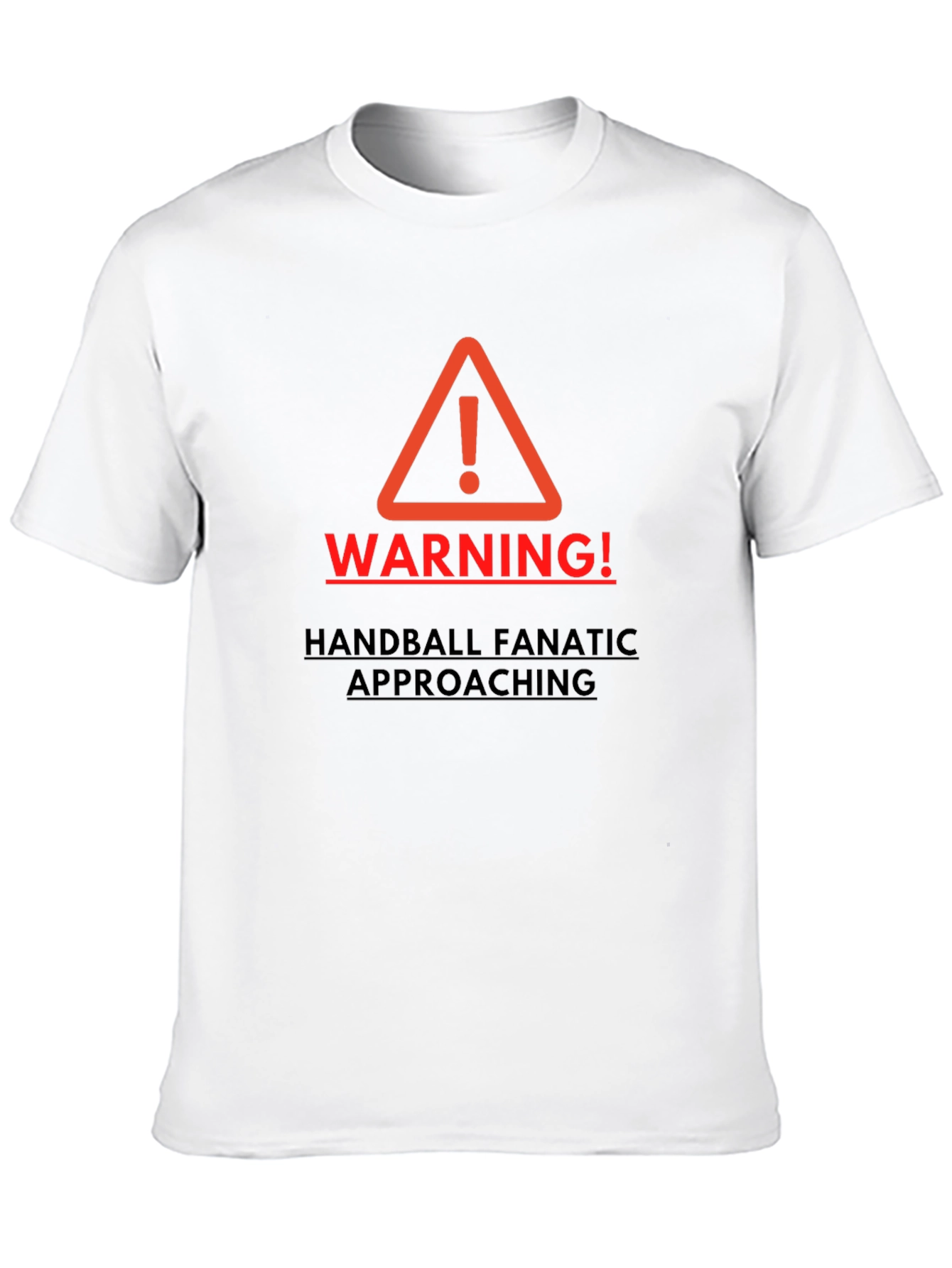 Warning Handball Fanatic Mens T-shirt